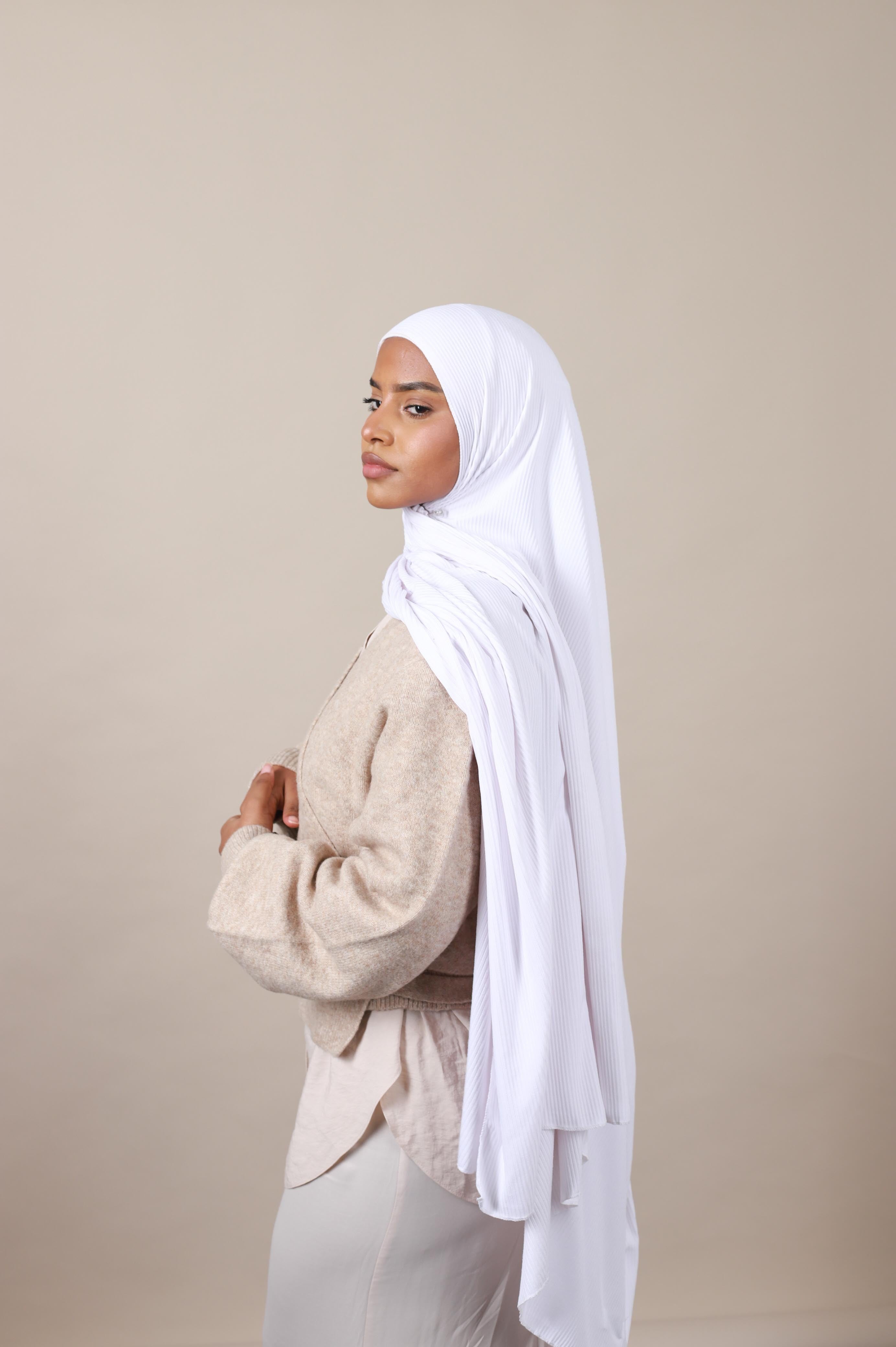 Jersey hijab côtelé