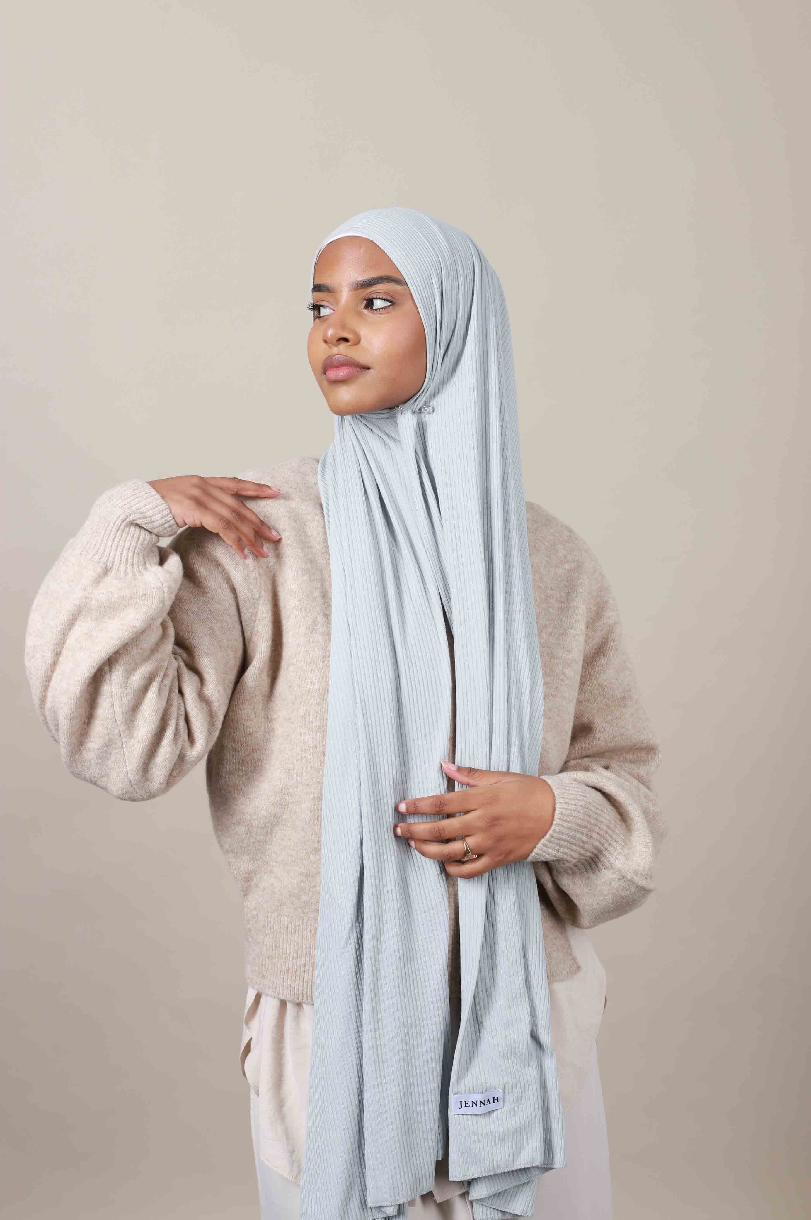 Jersey hijab côtelé