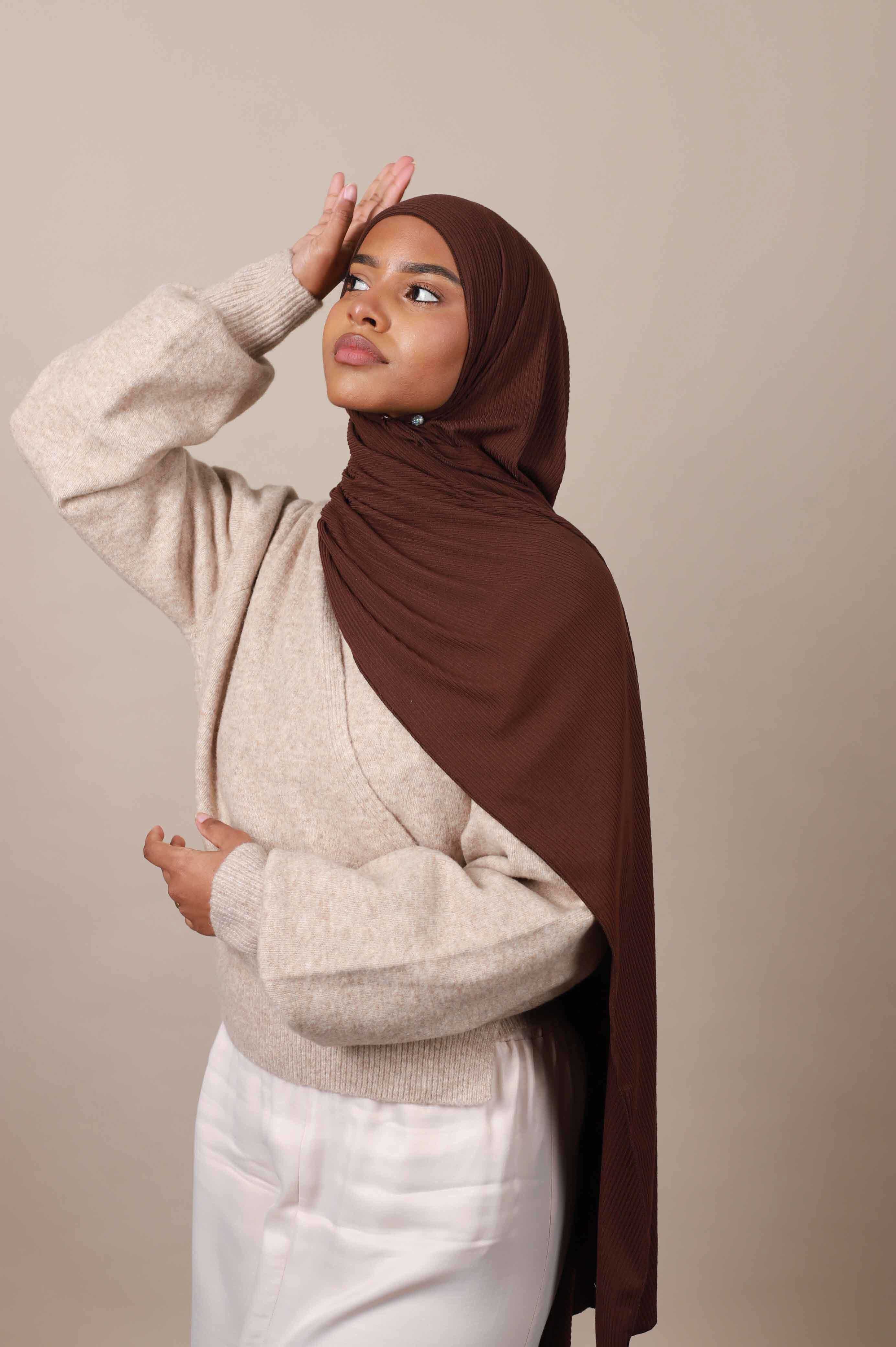 Jersey hijab côtelé