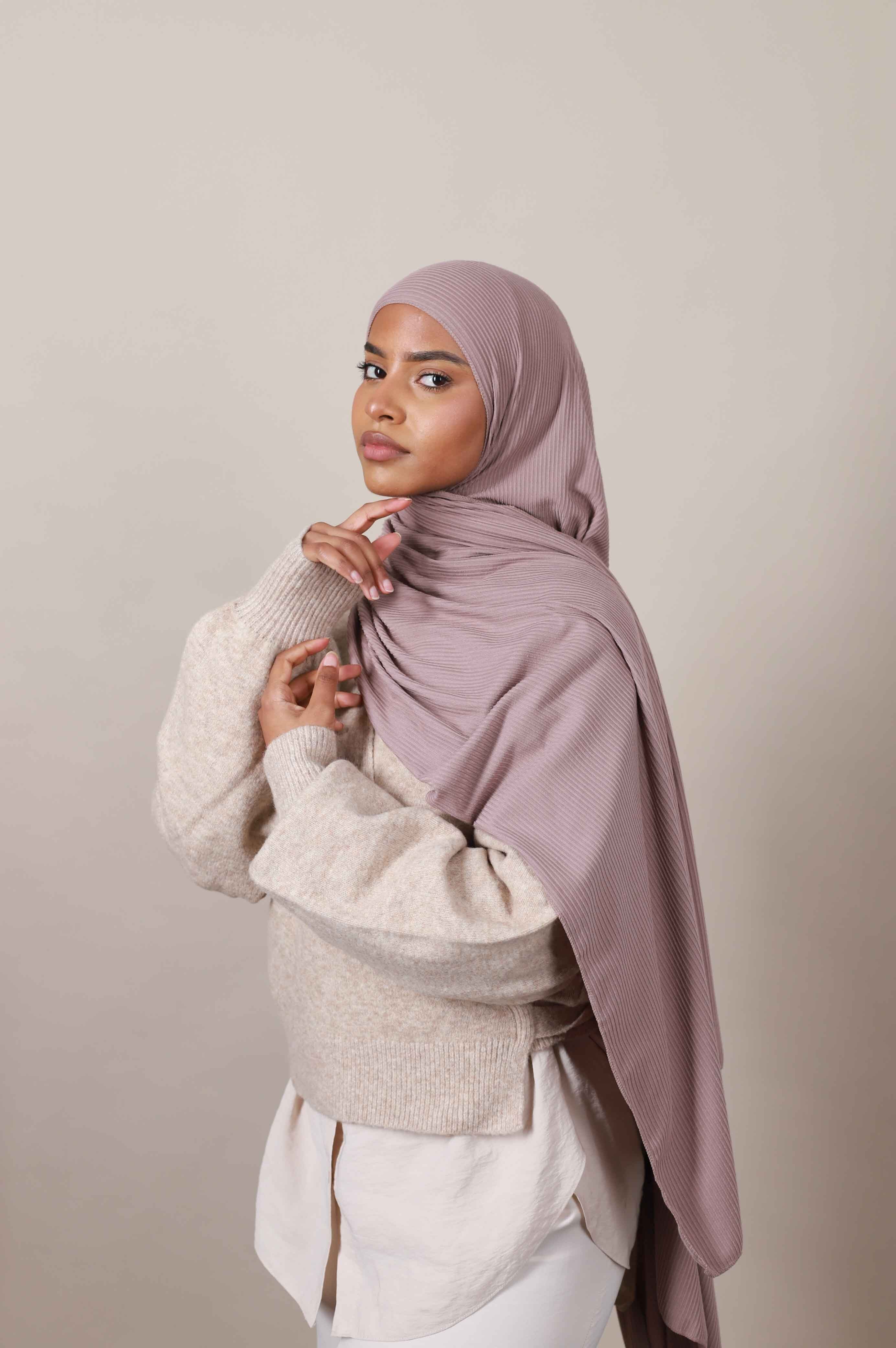 Jersey hijab côtelé