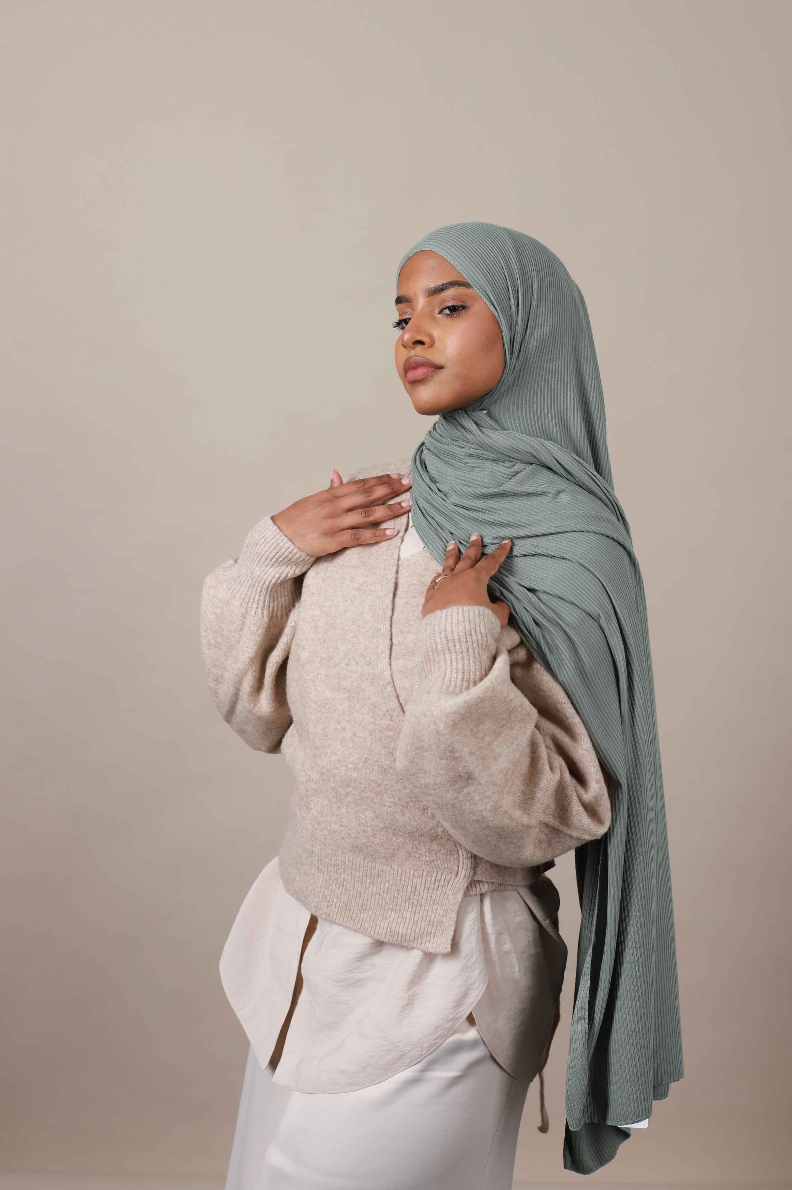 Jersey hijab côtelé