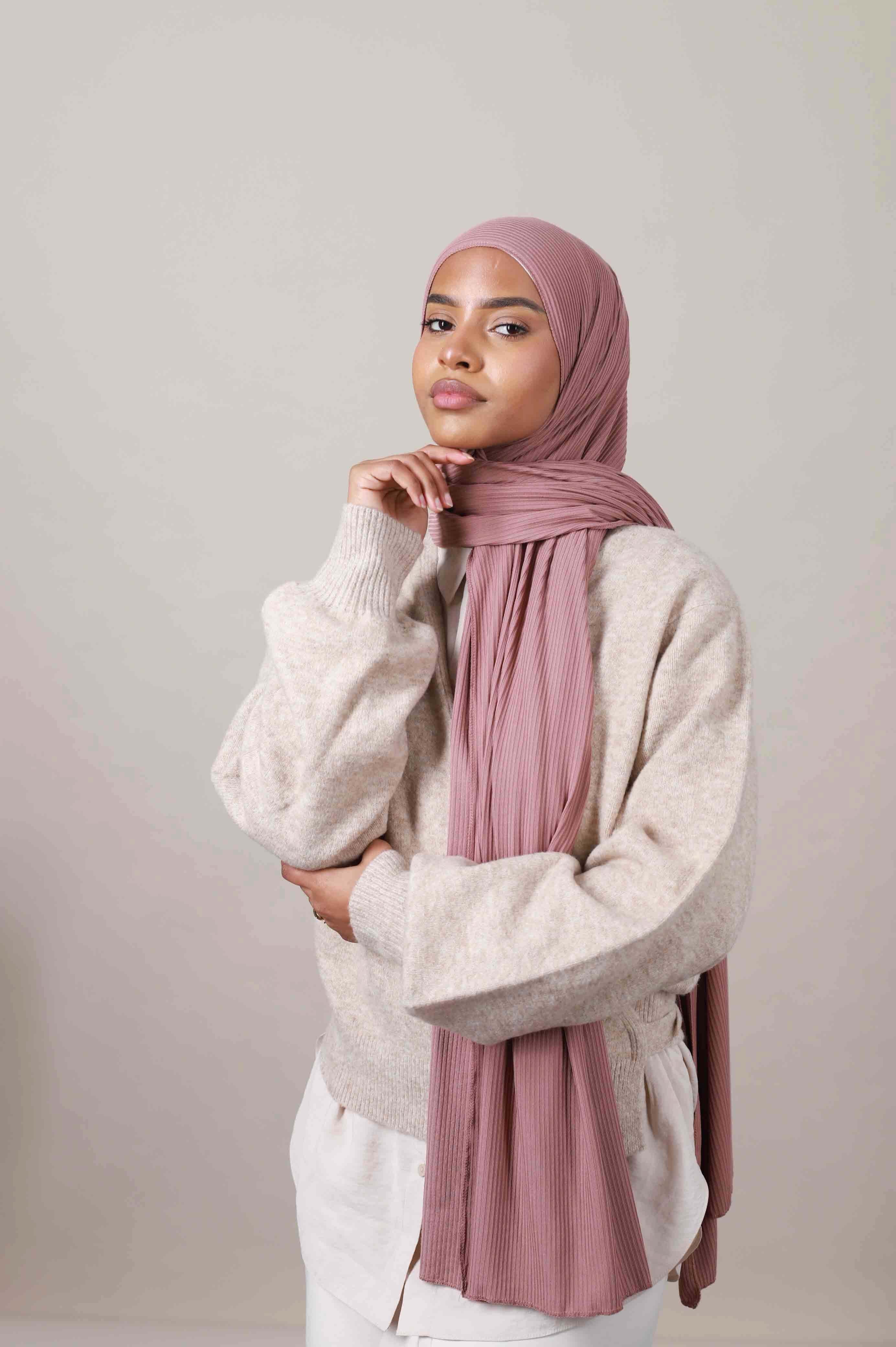 Jersey hijab côtelé