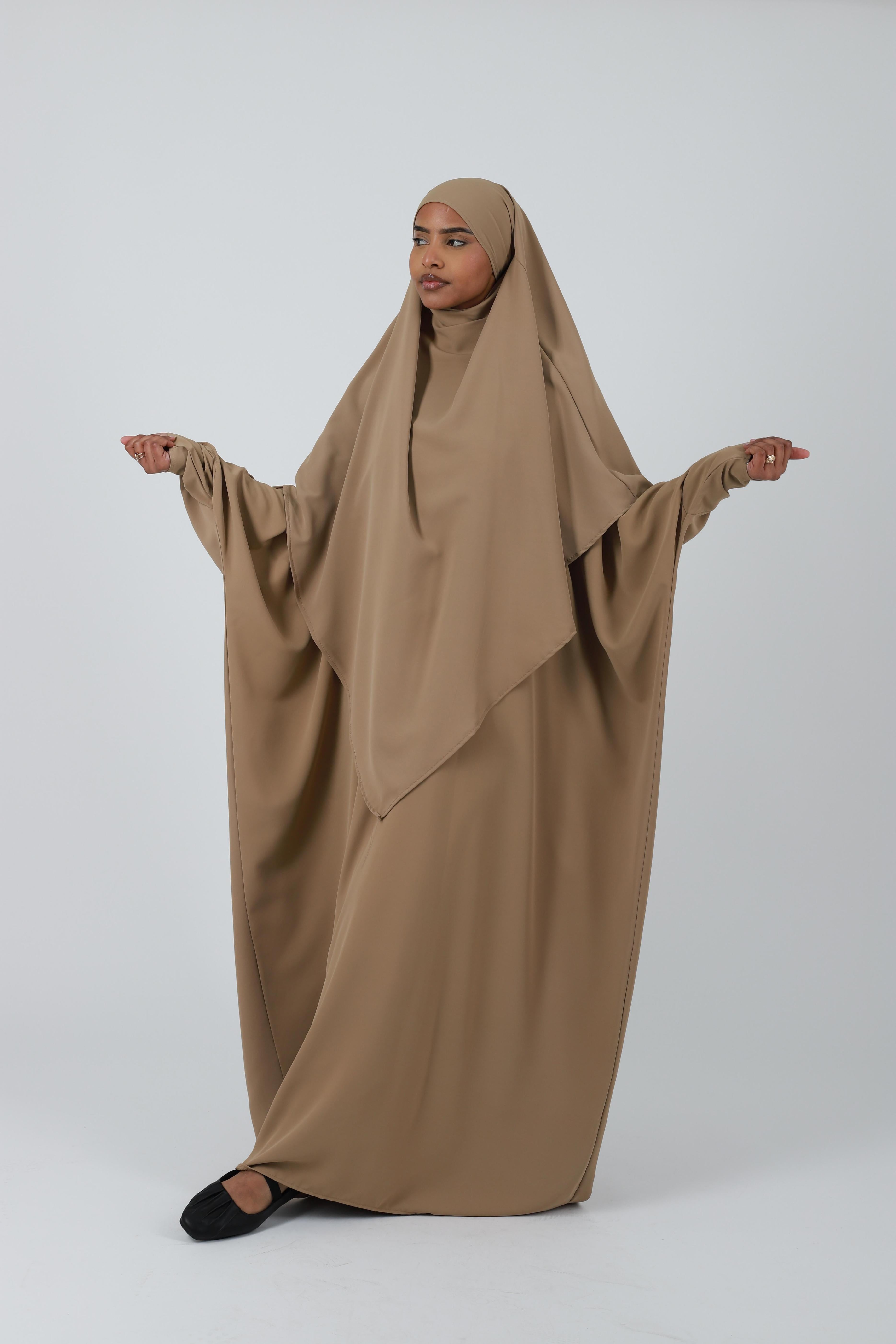 Ensemble abaya farasha soie de médine