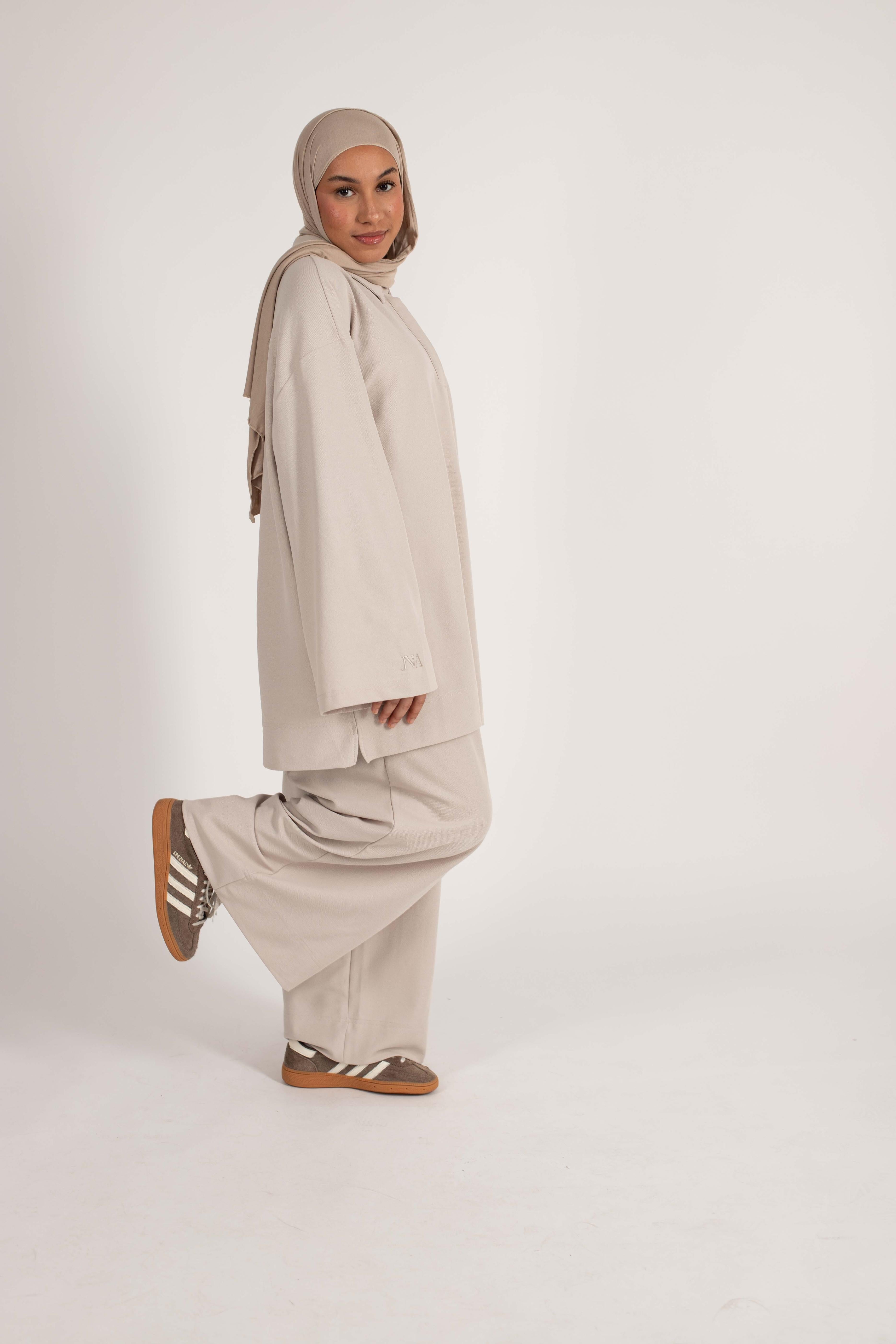 Beige polo set