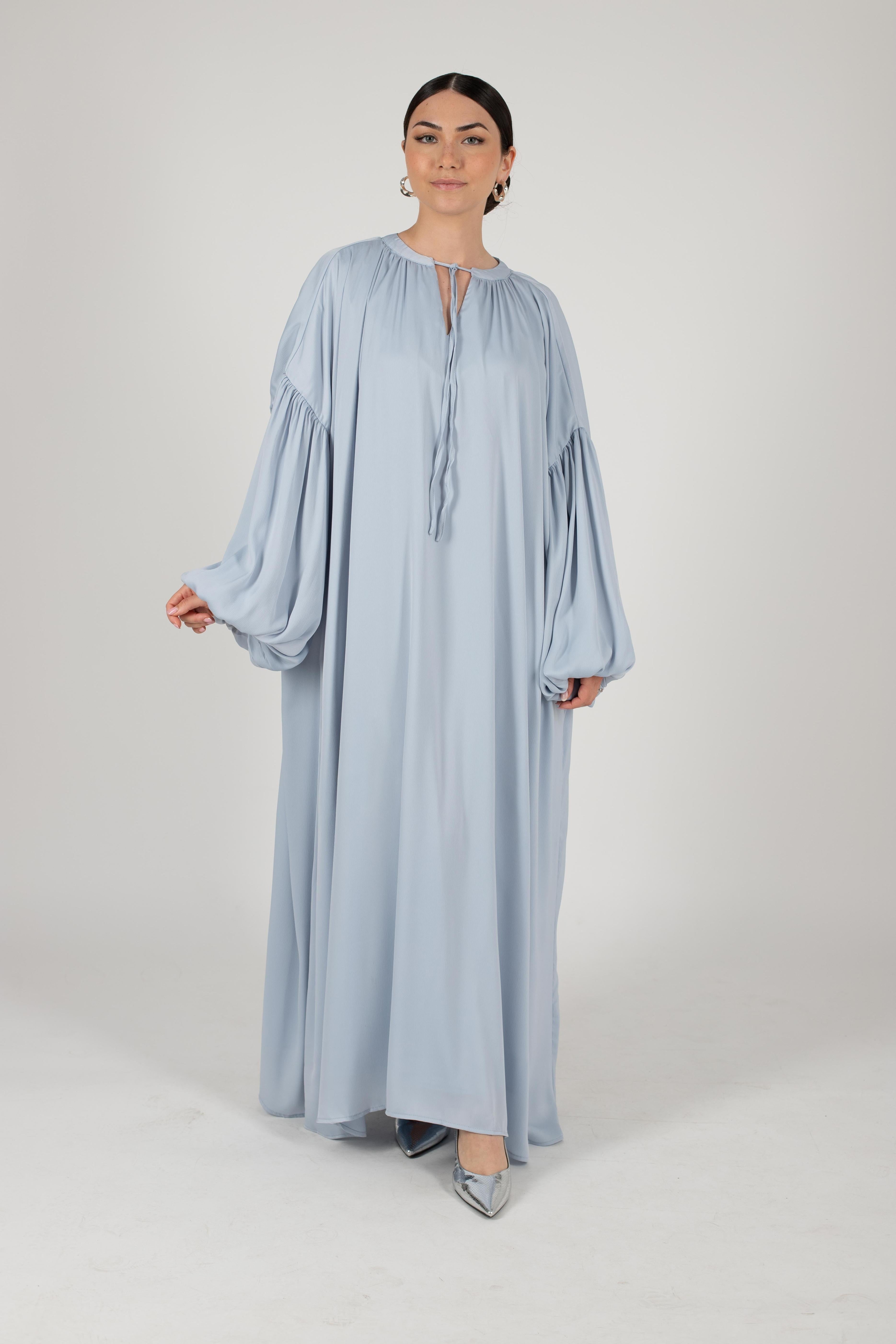 Robe longue Bali bleu ciel