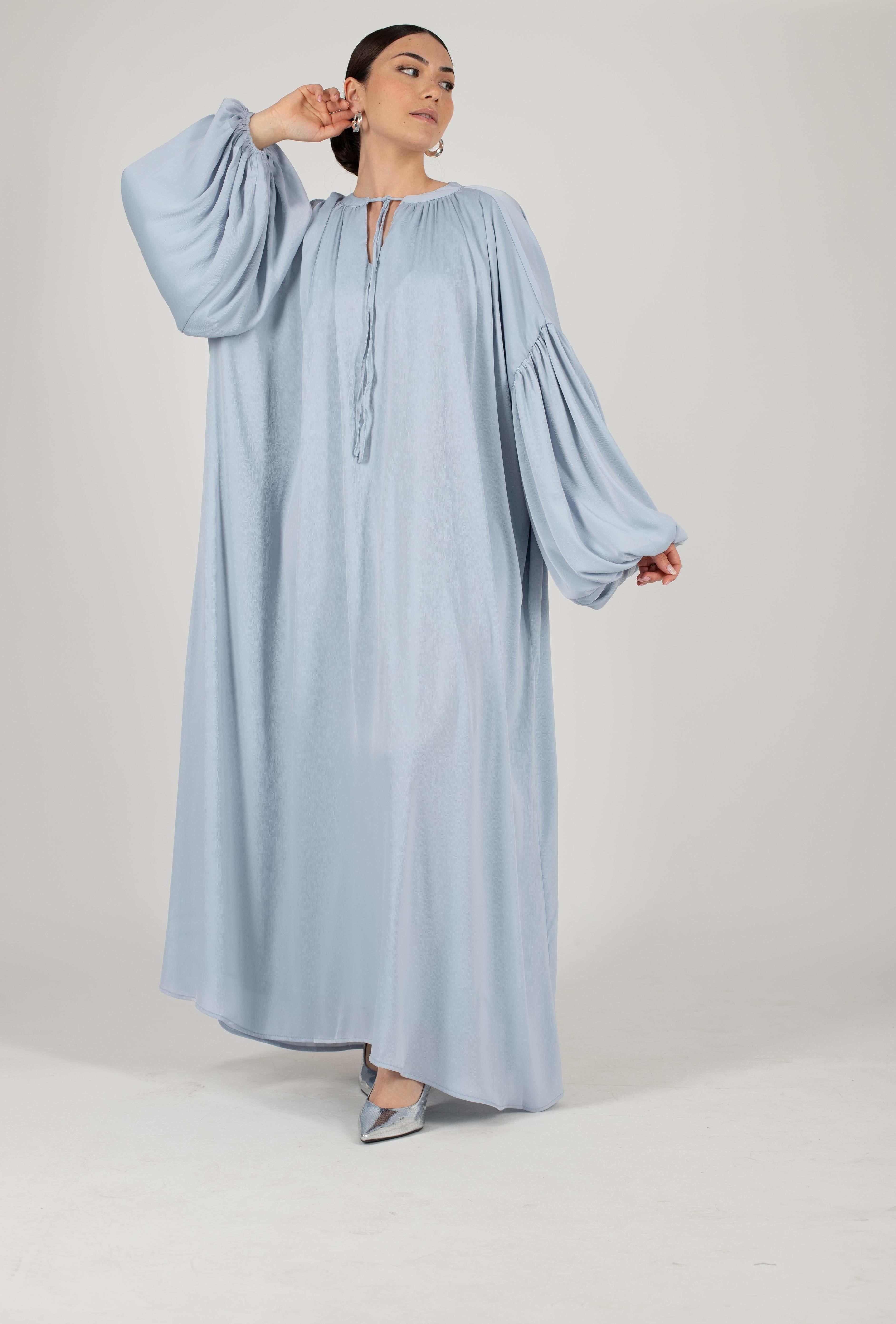 Robe longue Bali bleu ciel