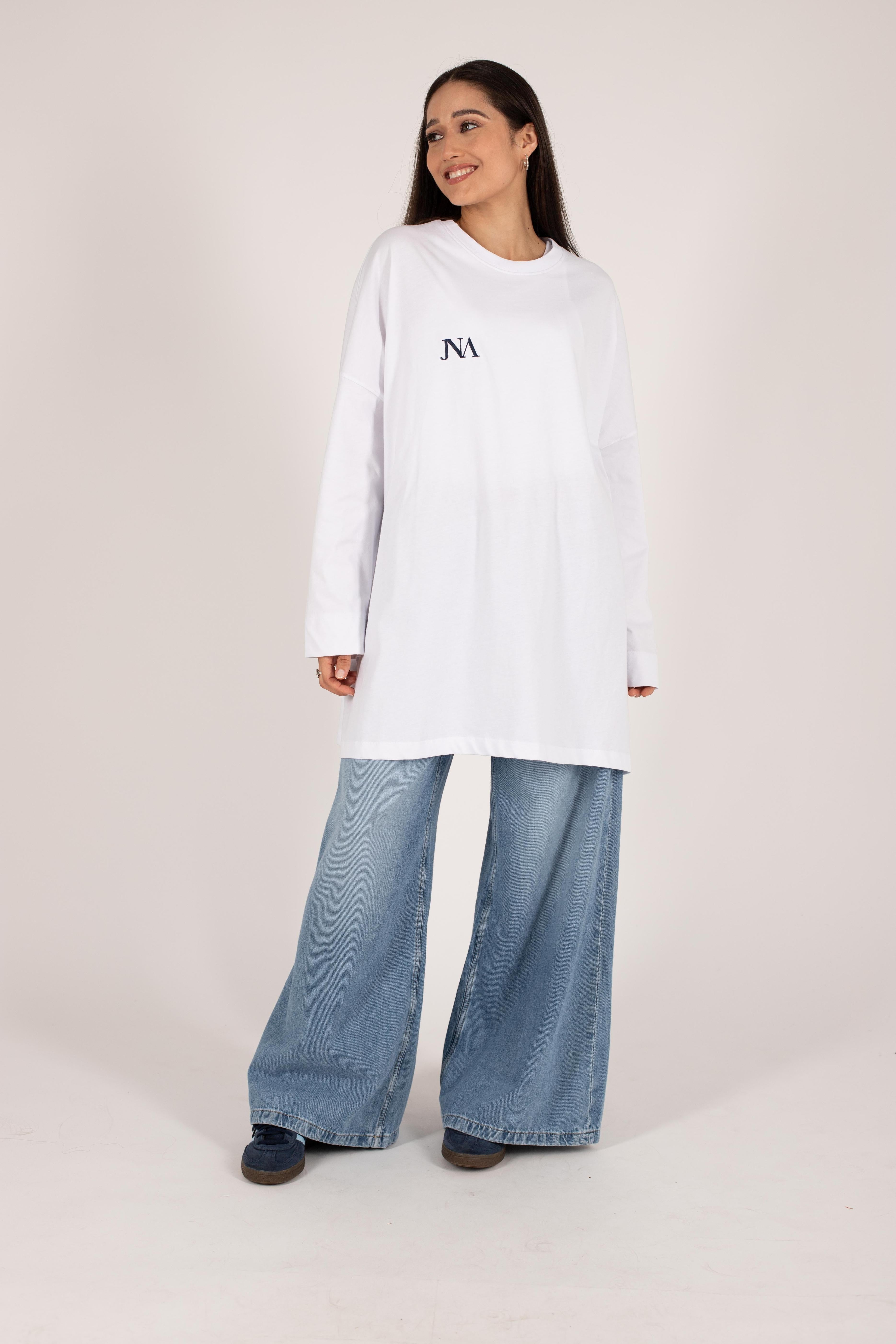 Essential T-shirt white/blue navy JNA