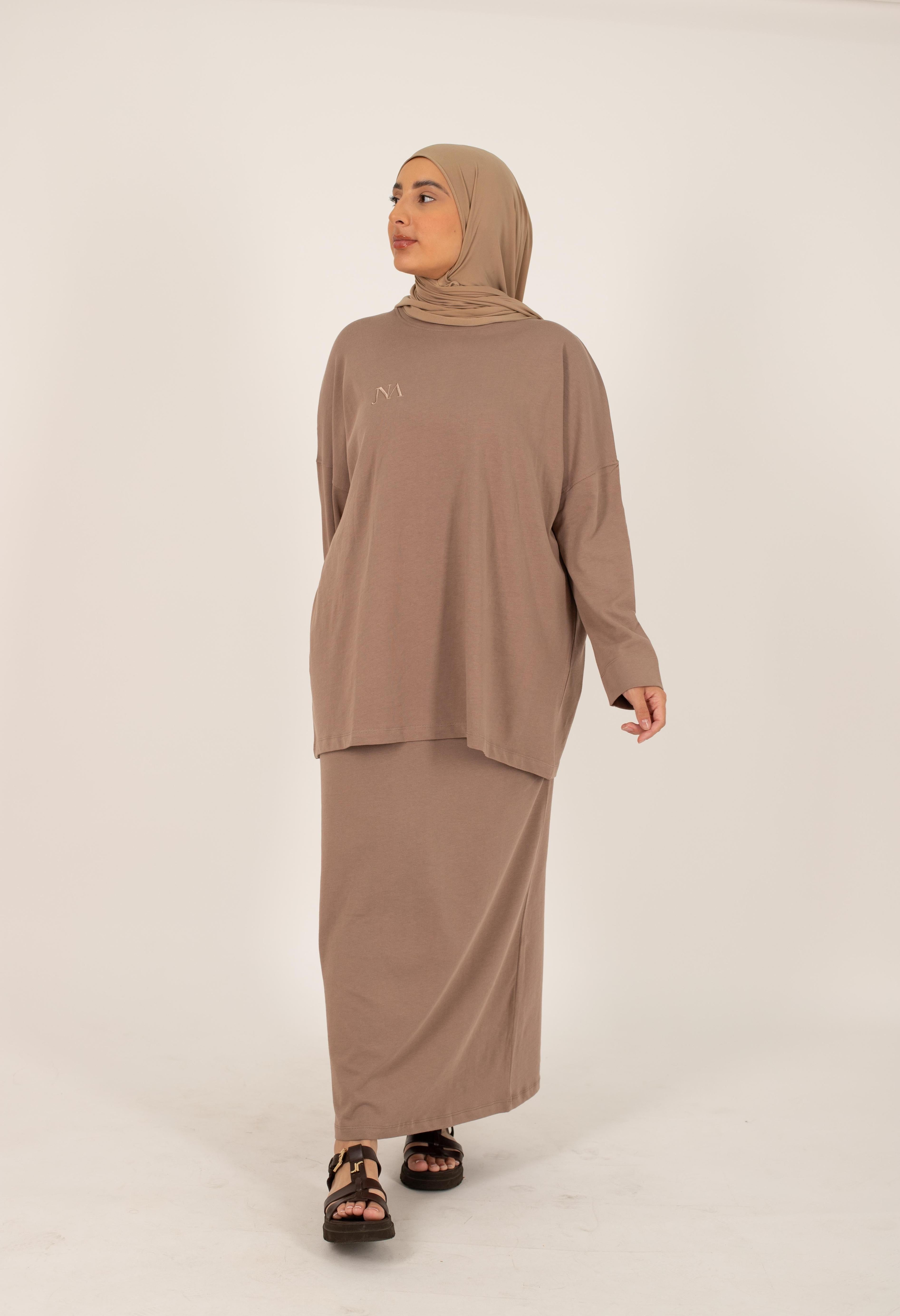 Jupe essentiel taupe JNA