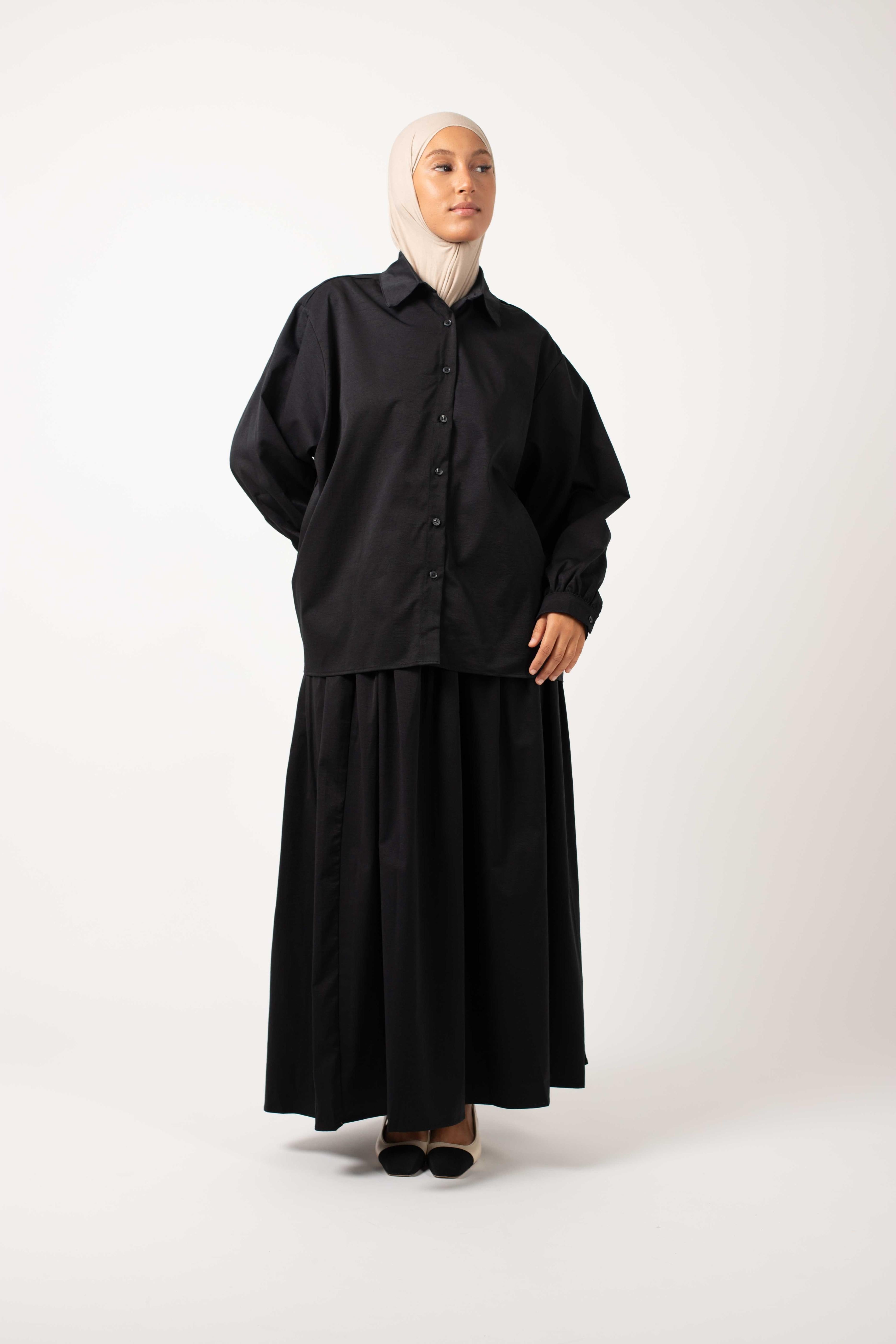Chemise Fold noir