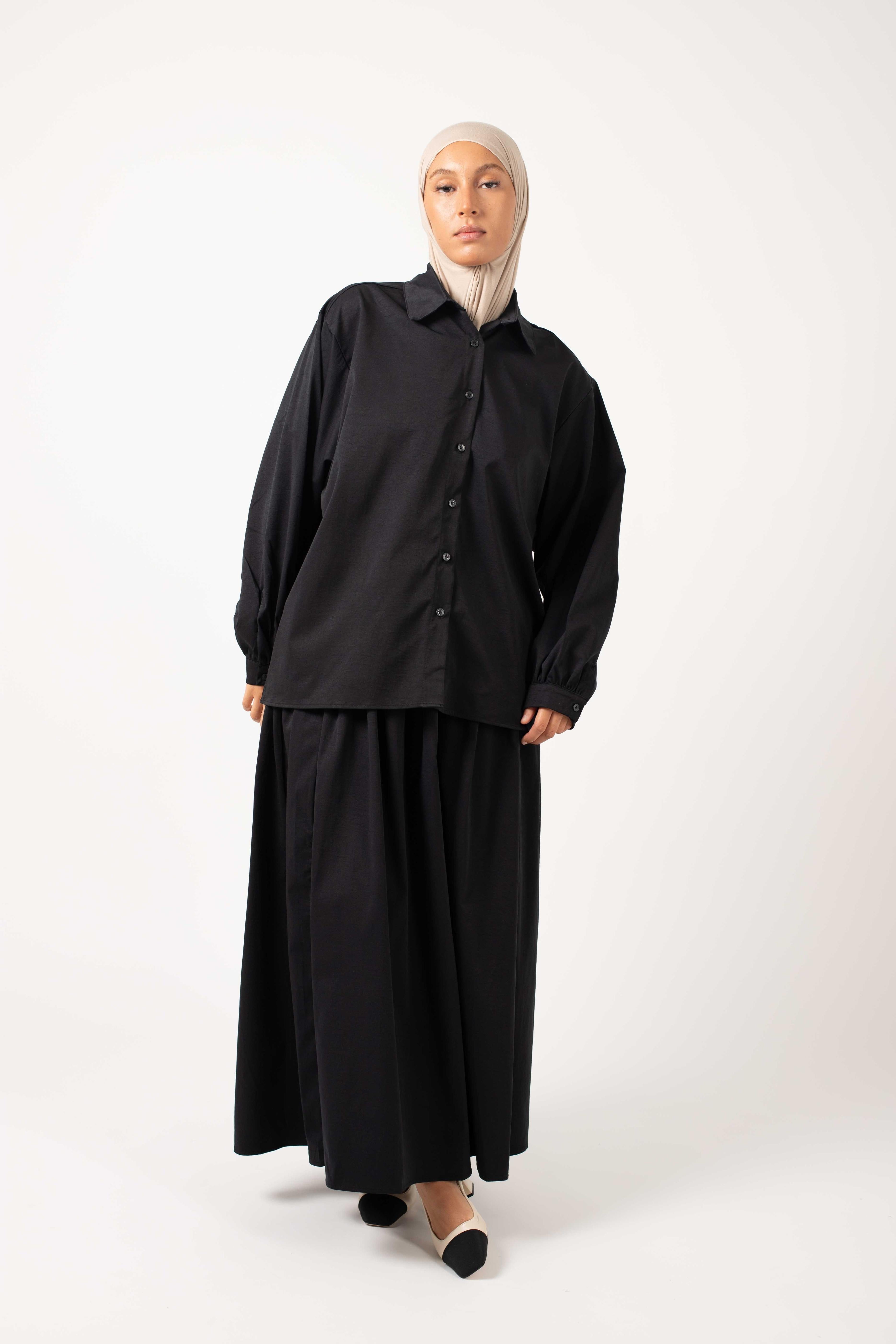 Chemise Fold noir