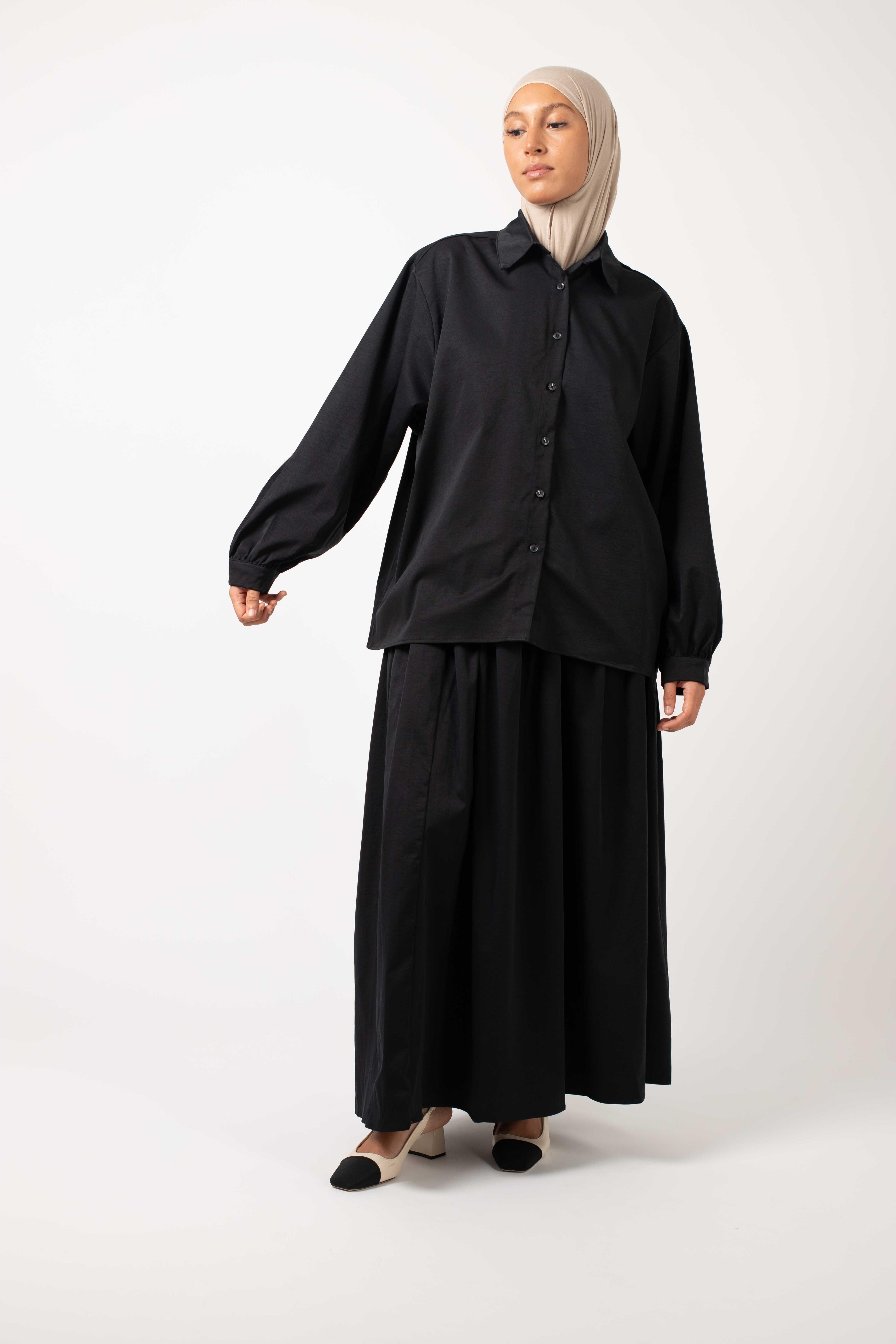 Chemise Fold noir