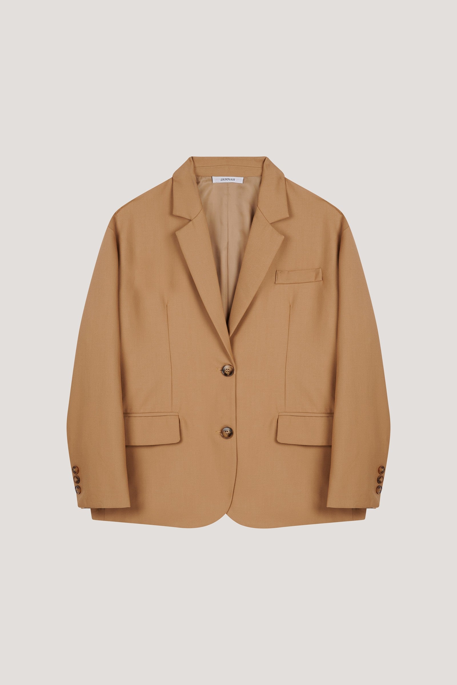 The oversized camel blazer