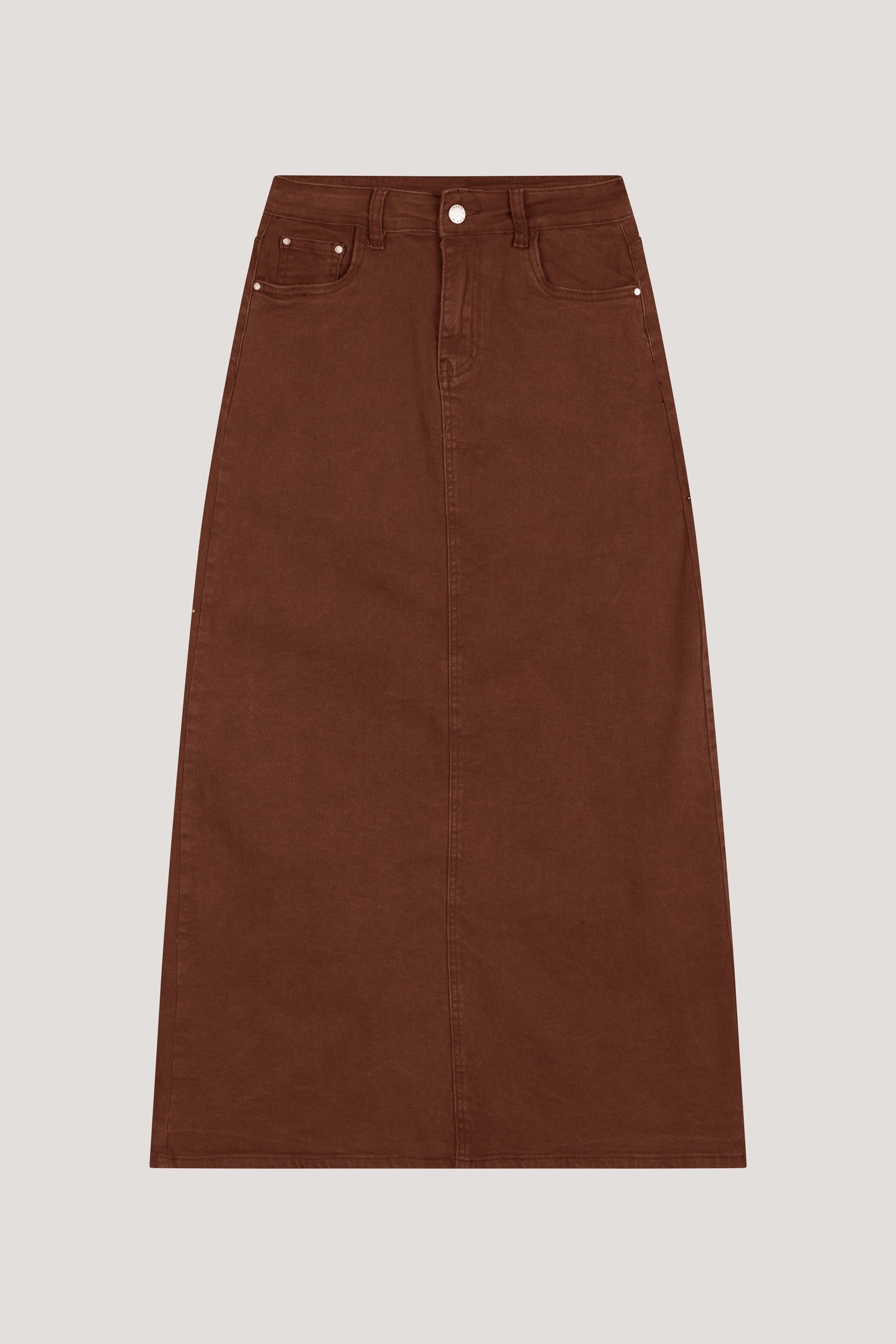 Jupe denim marron