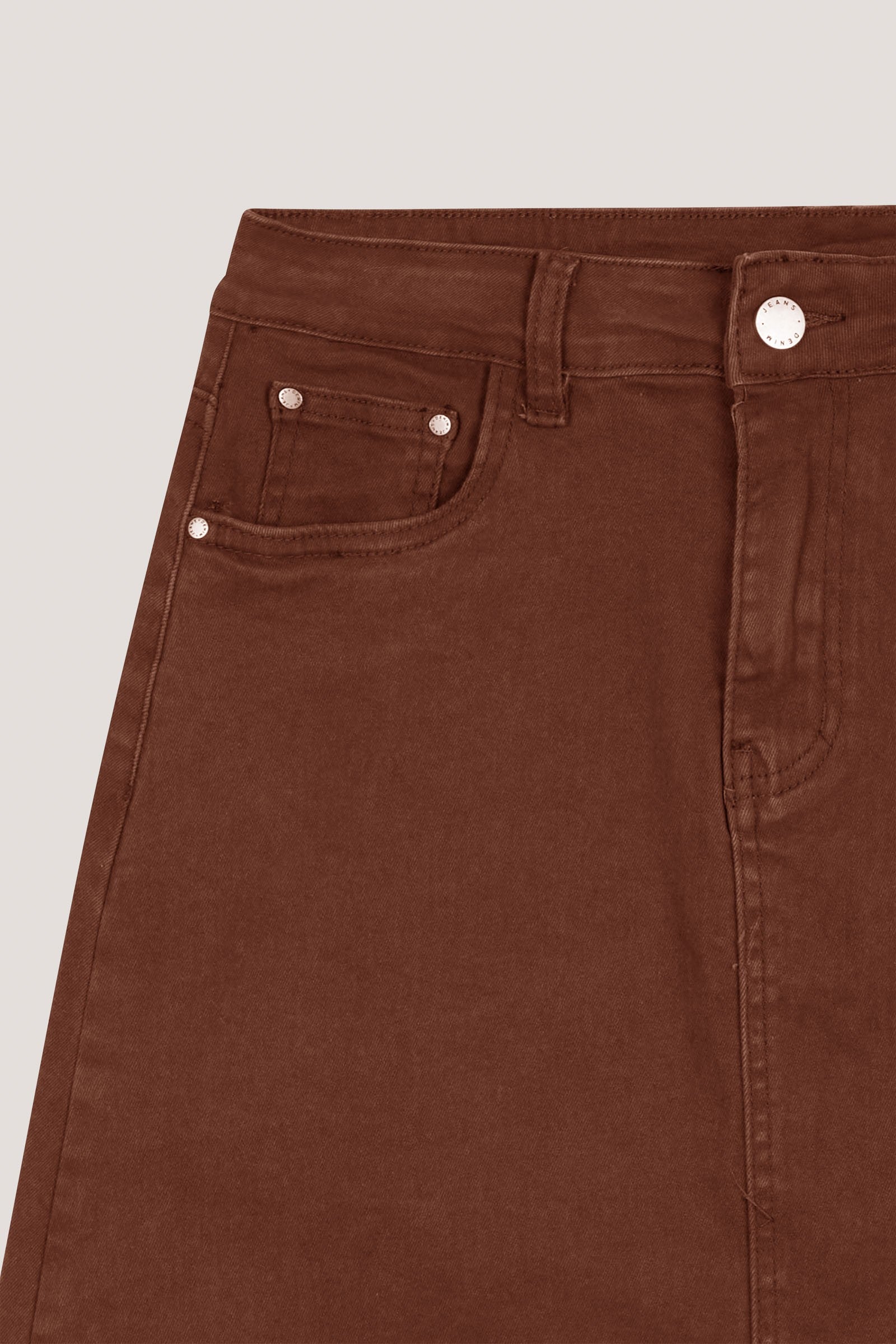 Jupe denim marron