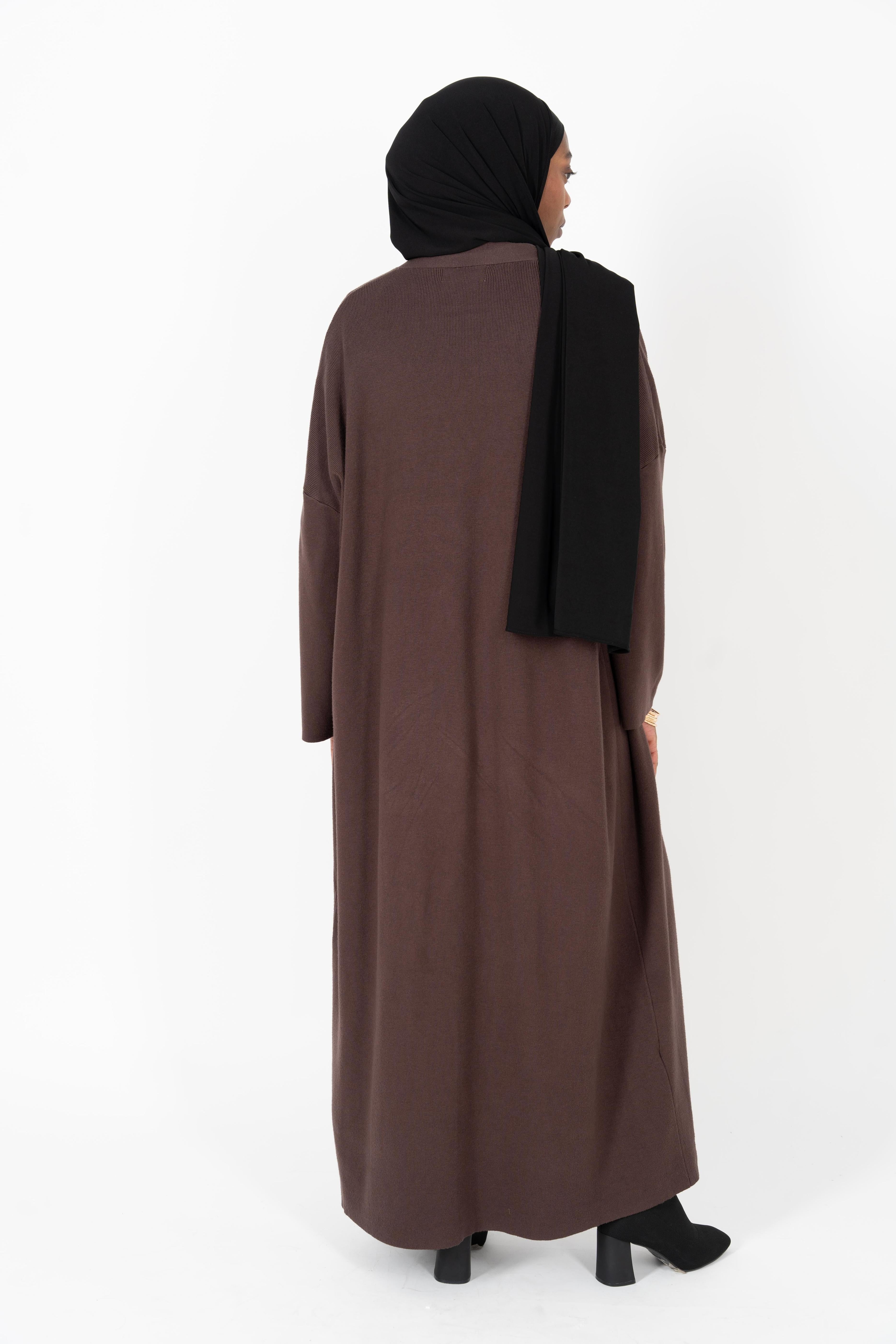 Ensemble robe et gilet JNA marron