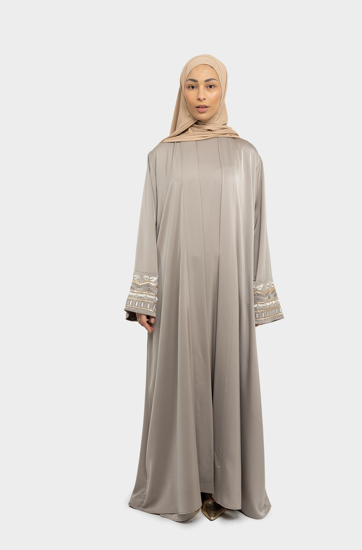 Oria beige abaya set