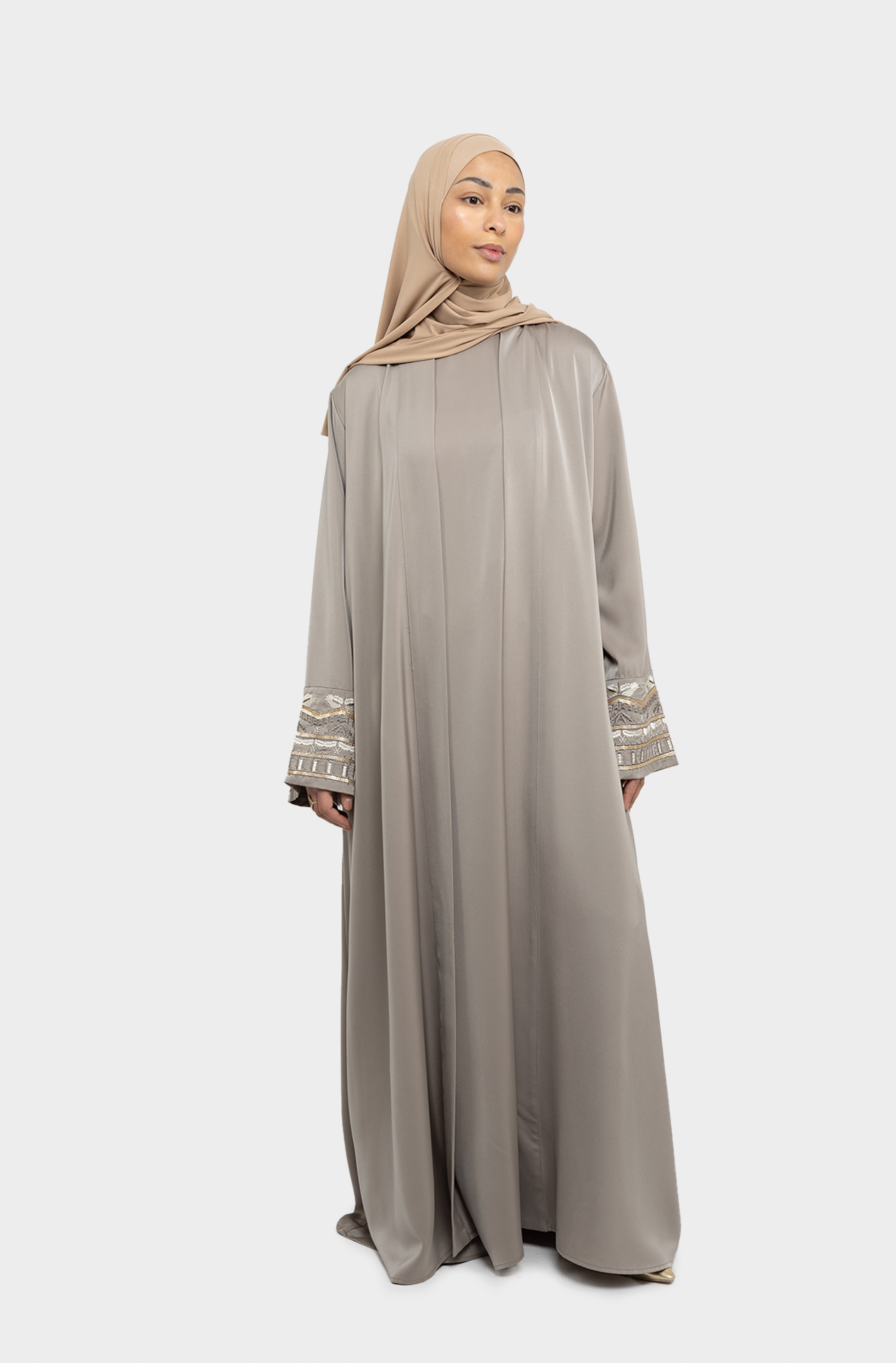 Oria beige abaya set