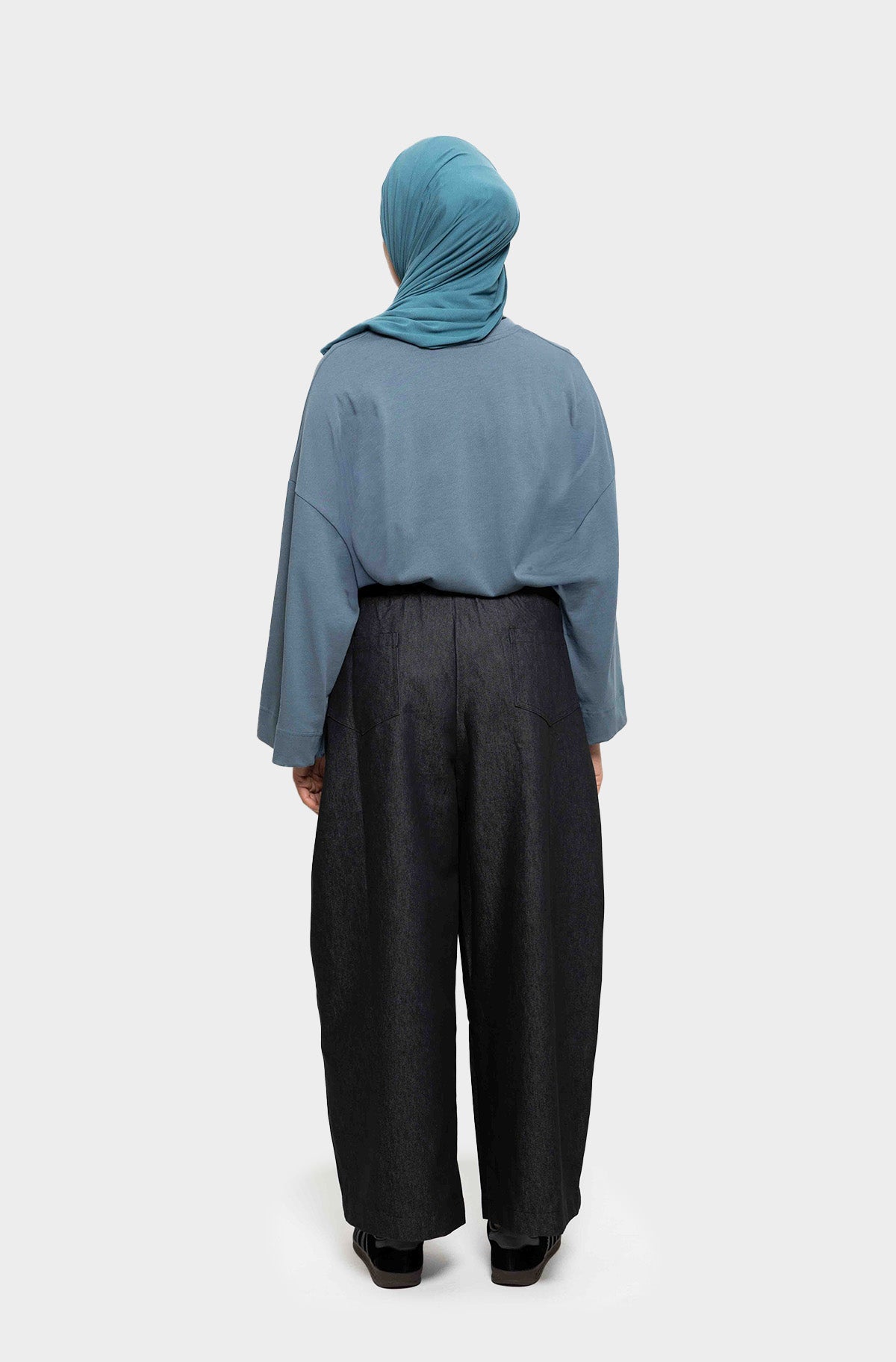 Pantalon barrel jean brut