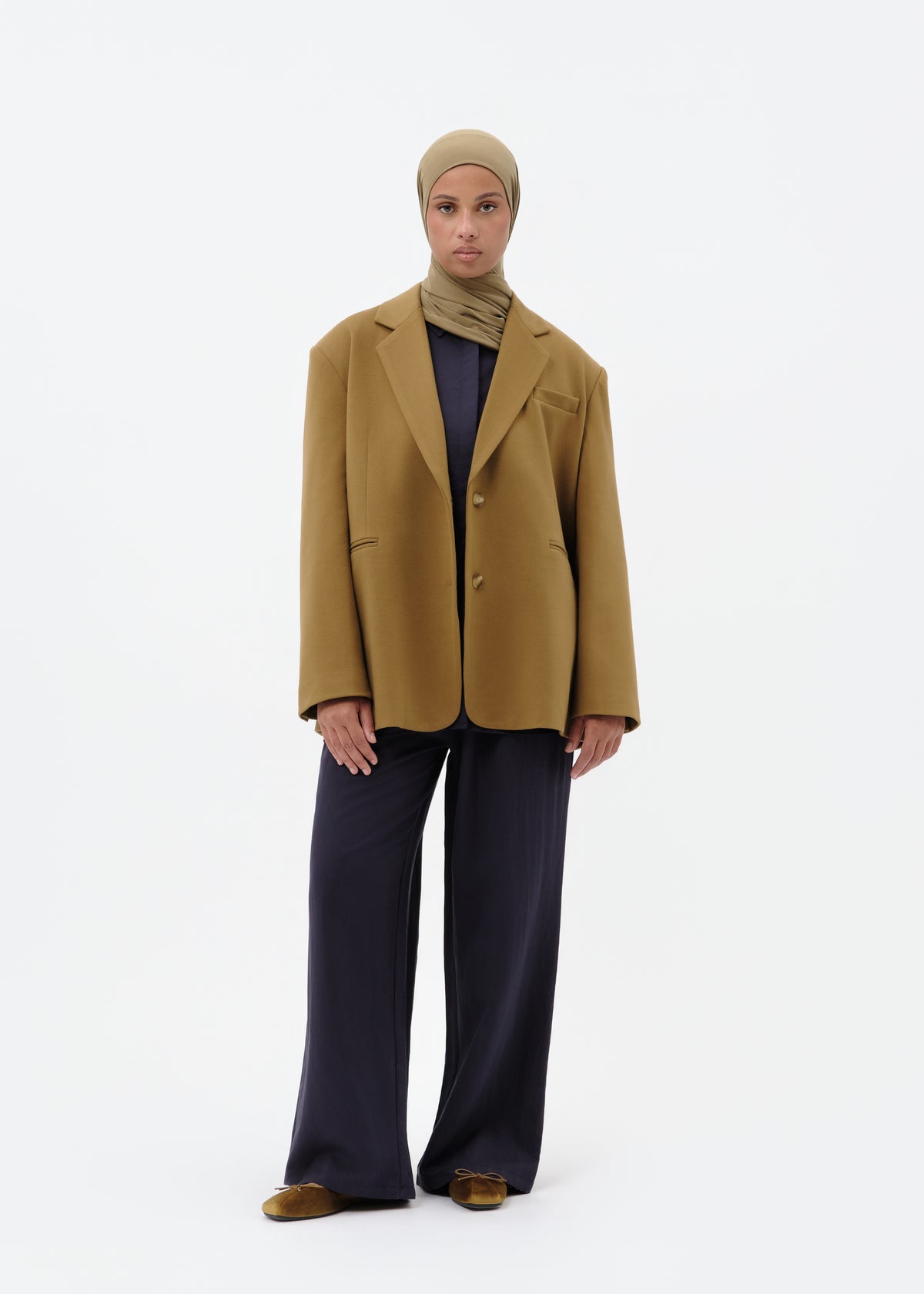 Blazer oversize anis