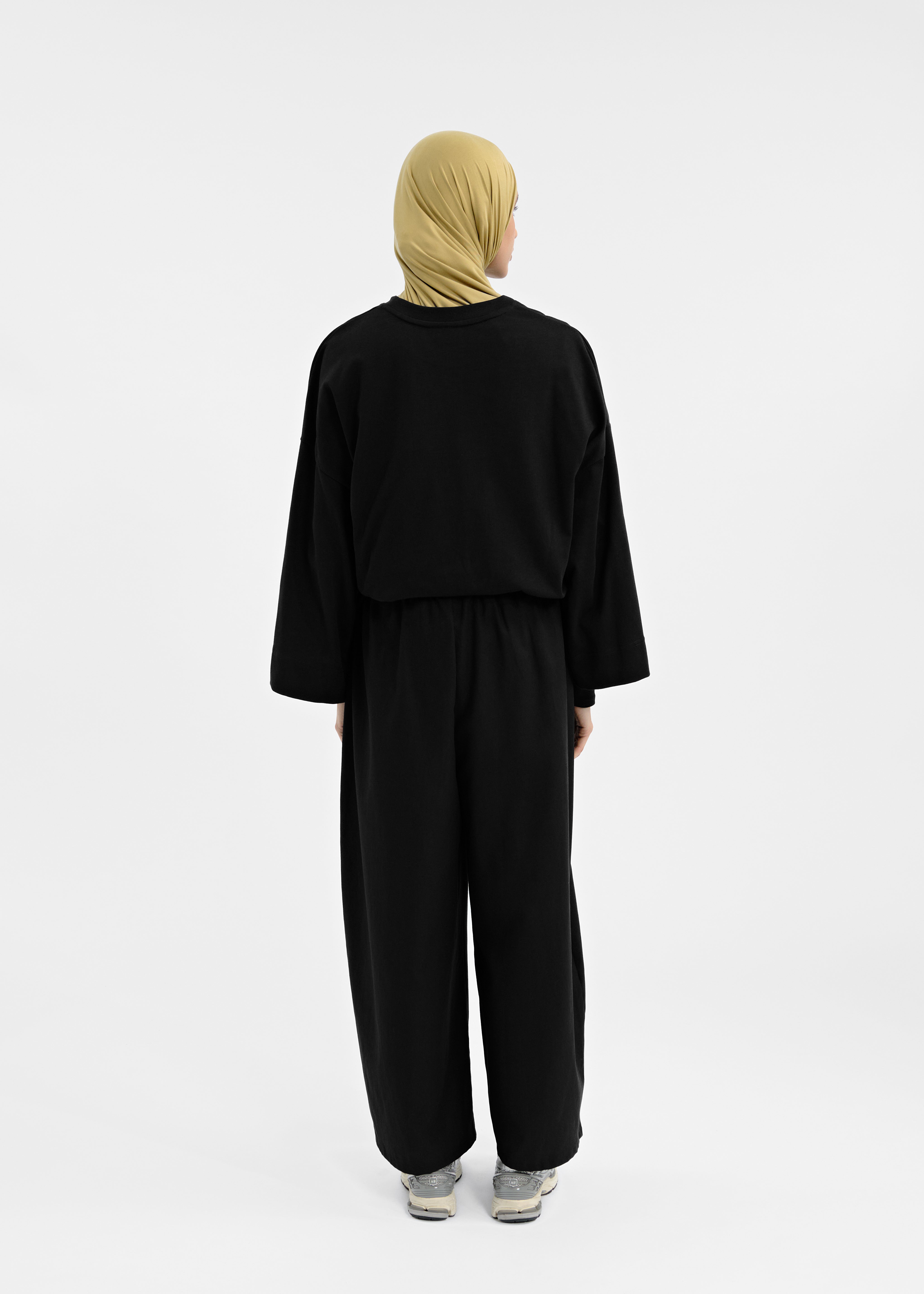 Pantalon barrel noir