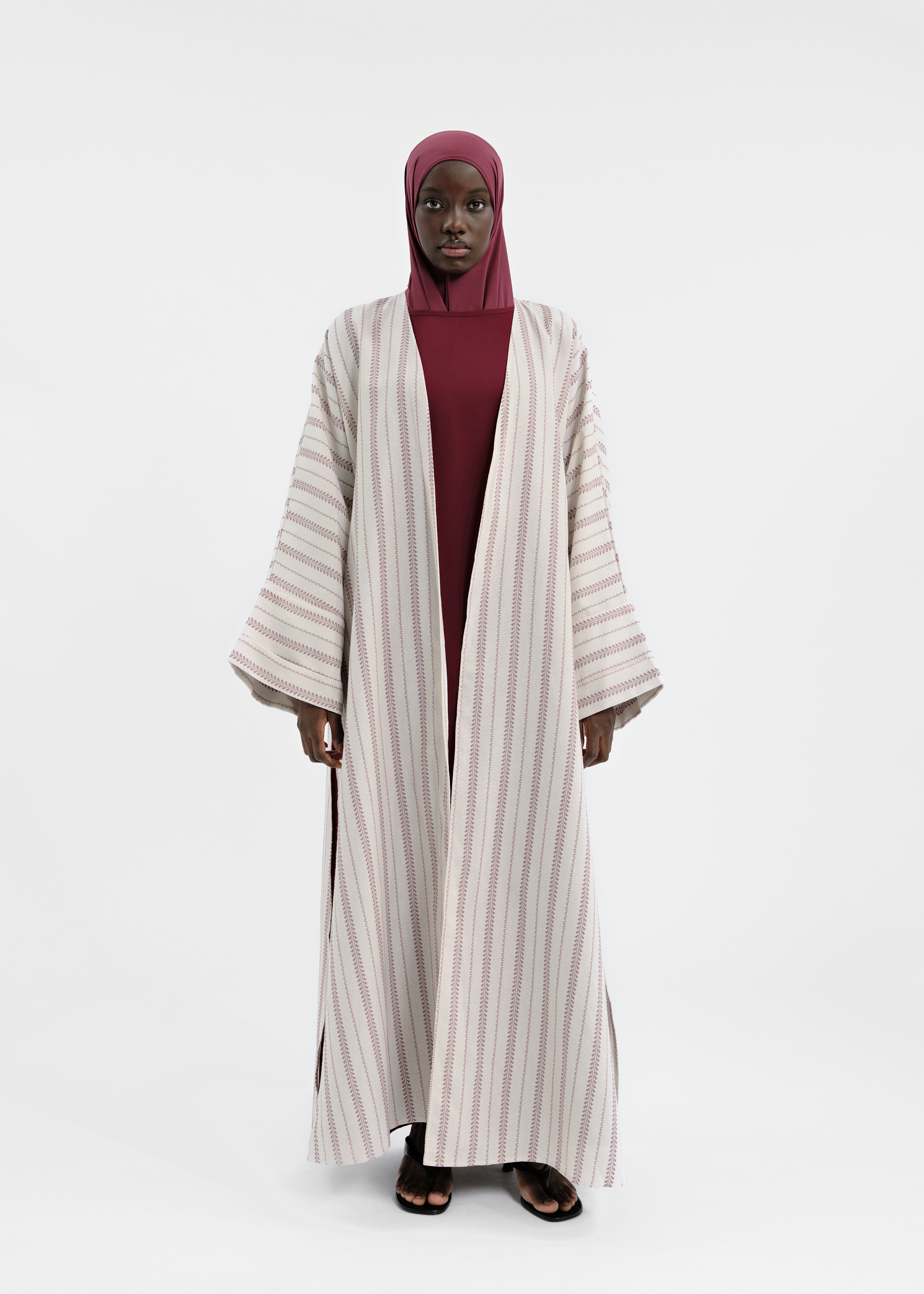 Abaya set Douiret bordeaux