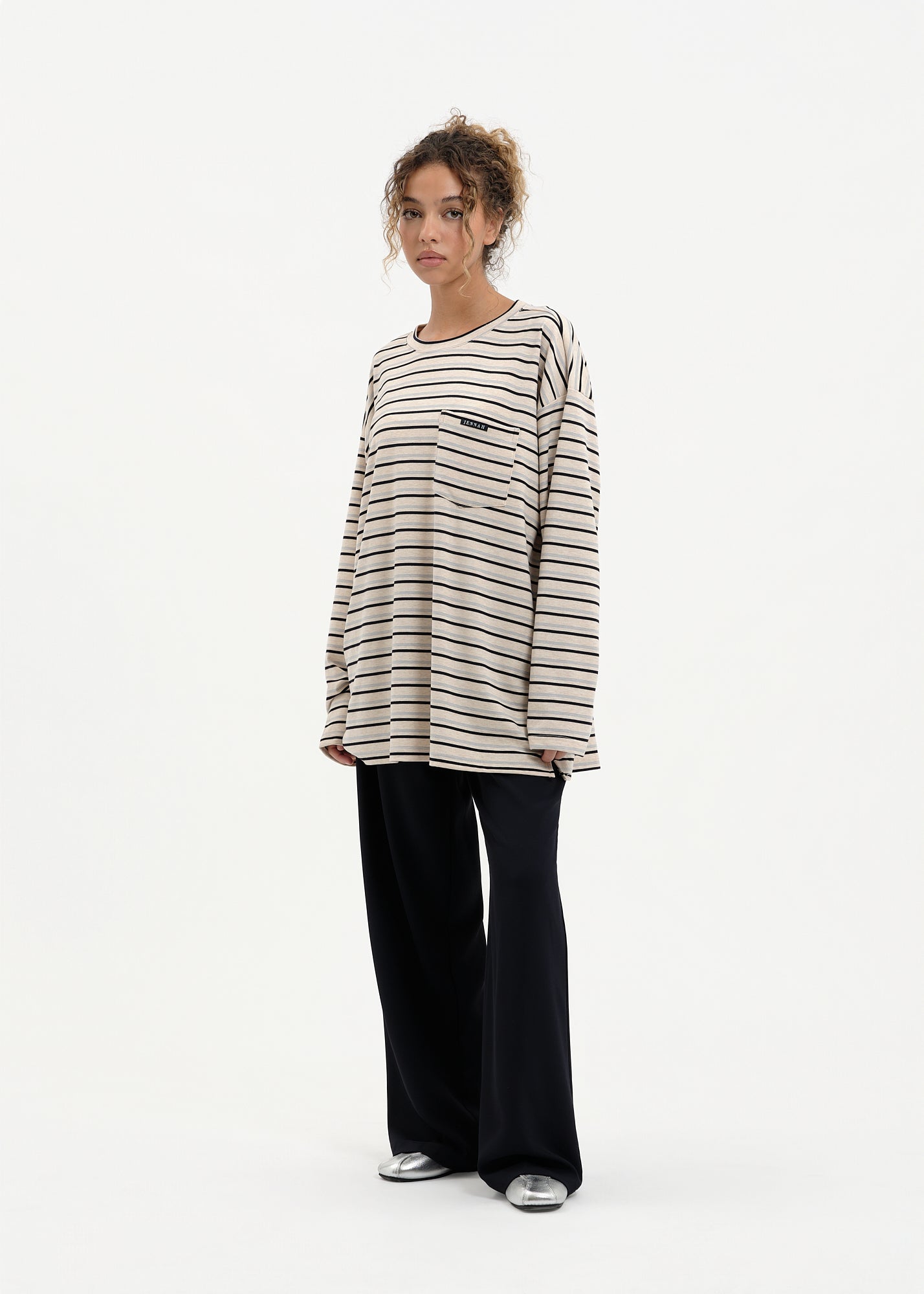 T-shirt slouchy bleu marine