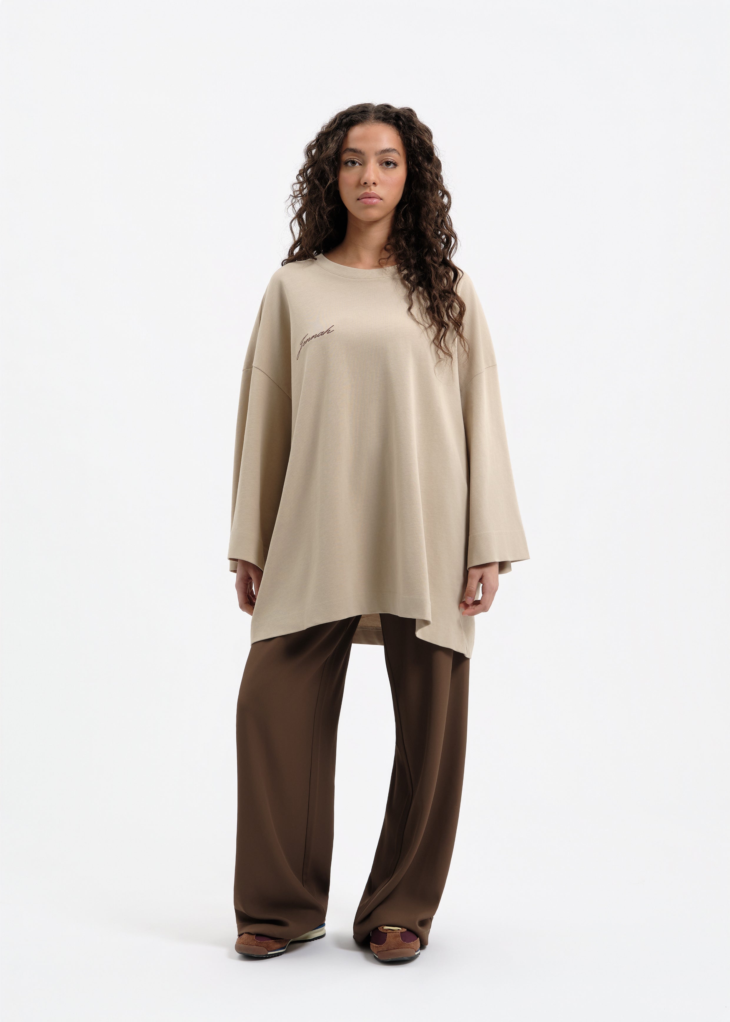 T-shirt oversize latte