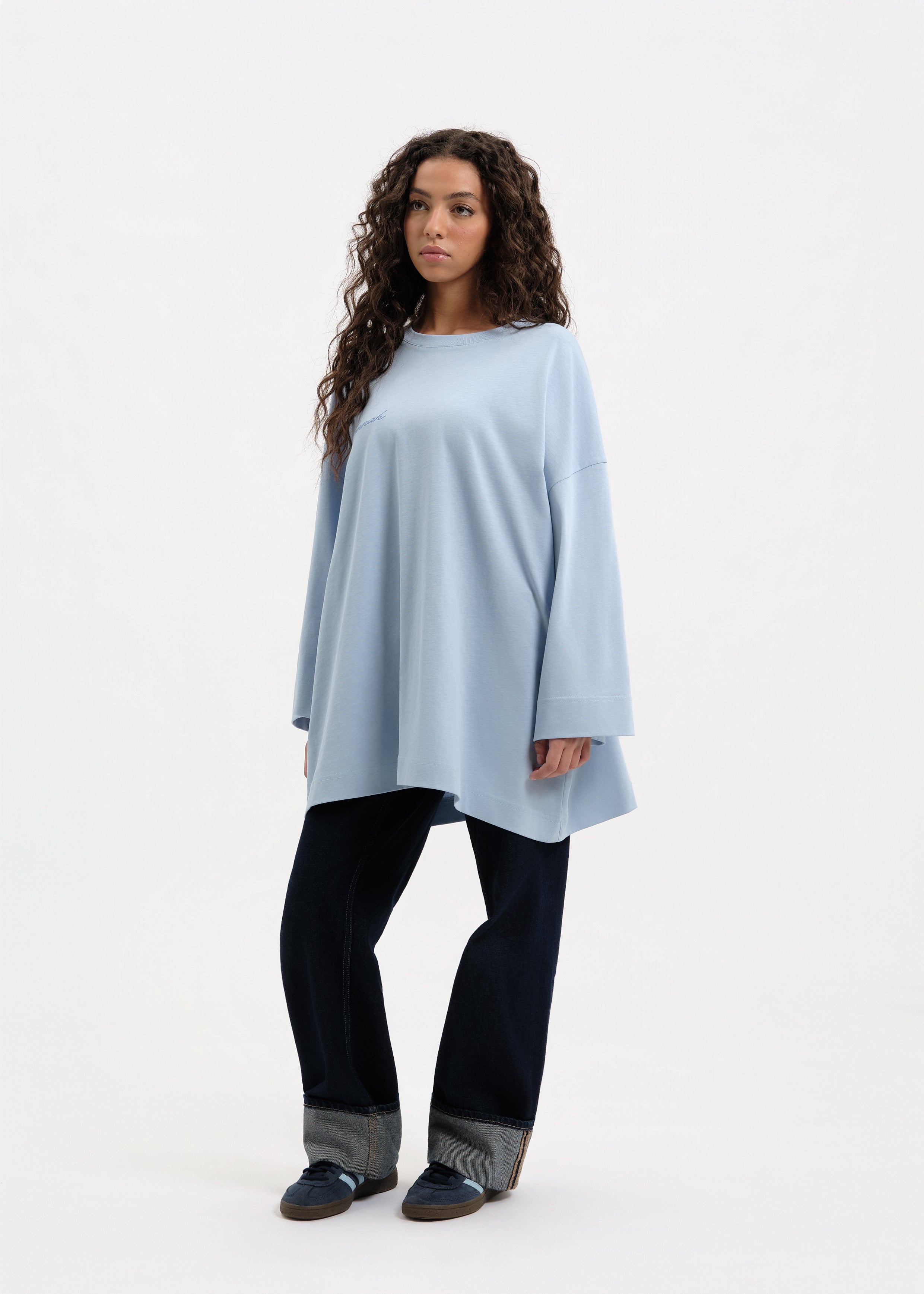 T-shirt oversize baby blue
