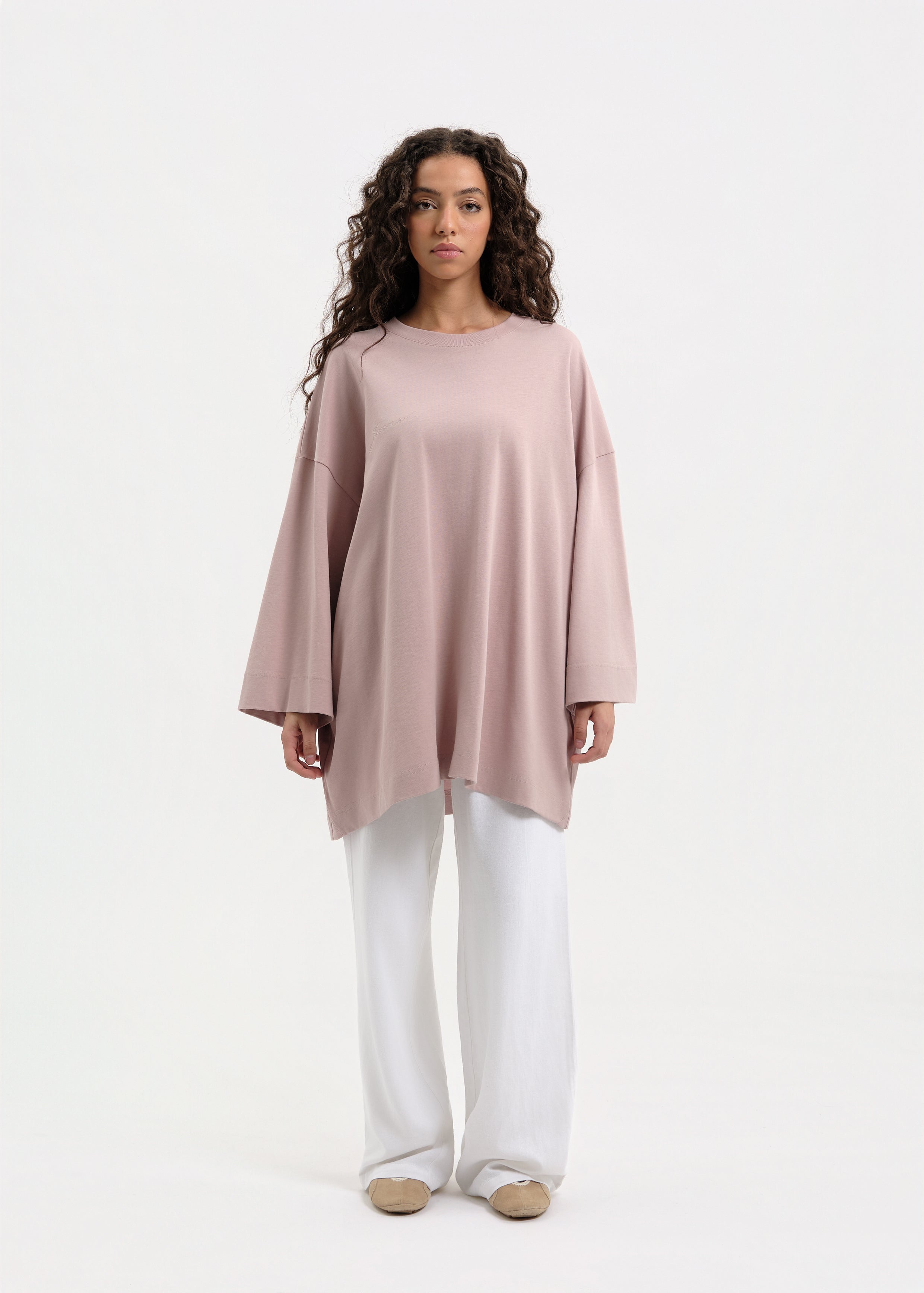 T-shirt oversize mink