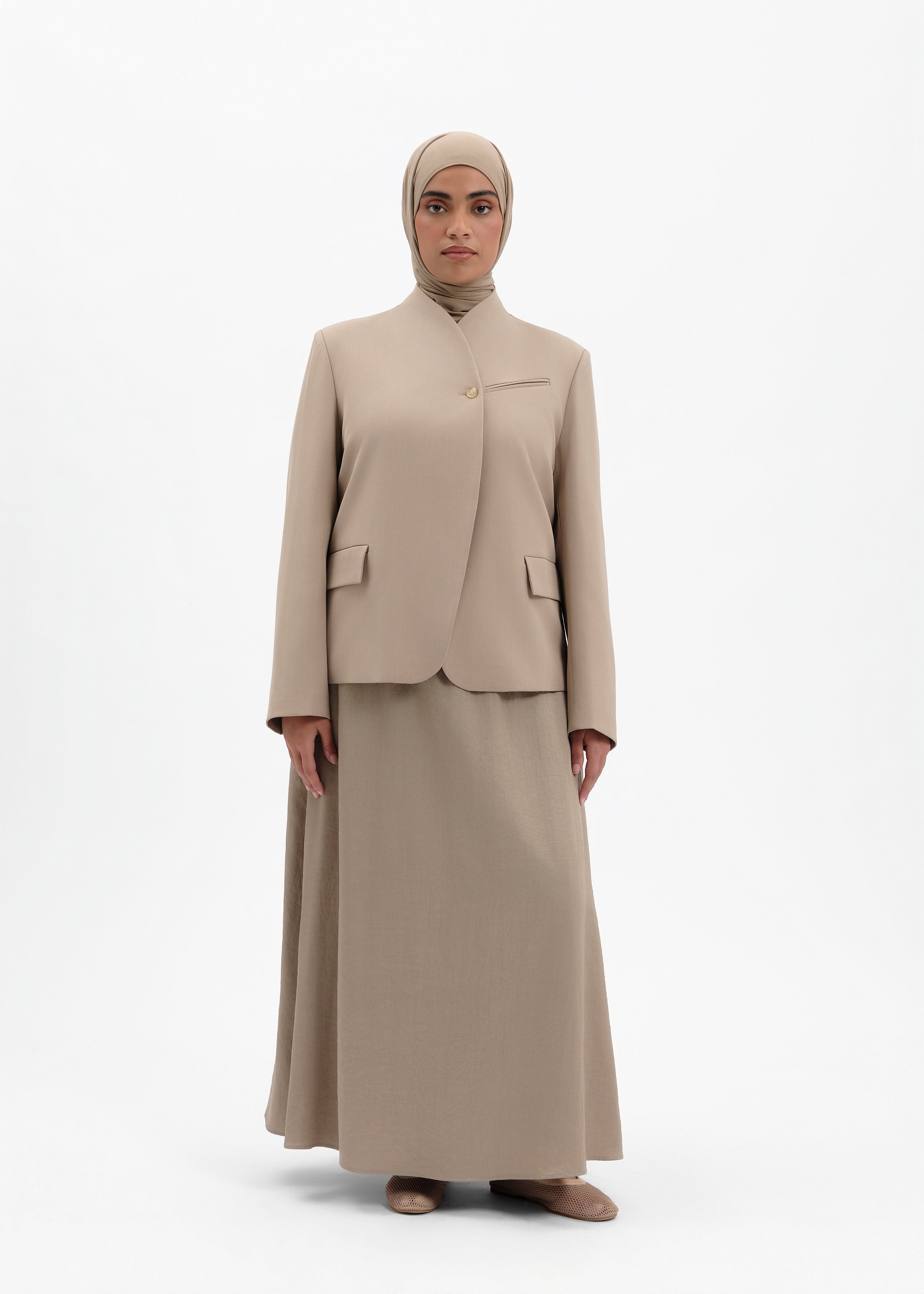 Structured blazer taupe