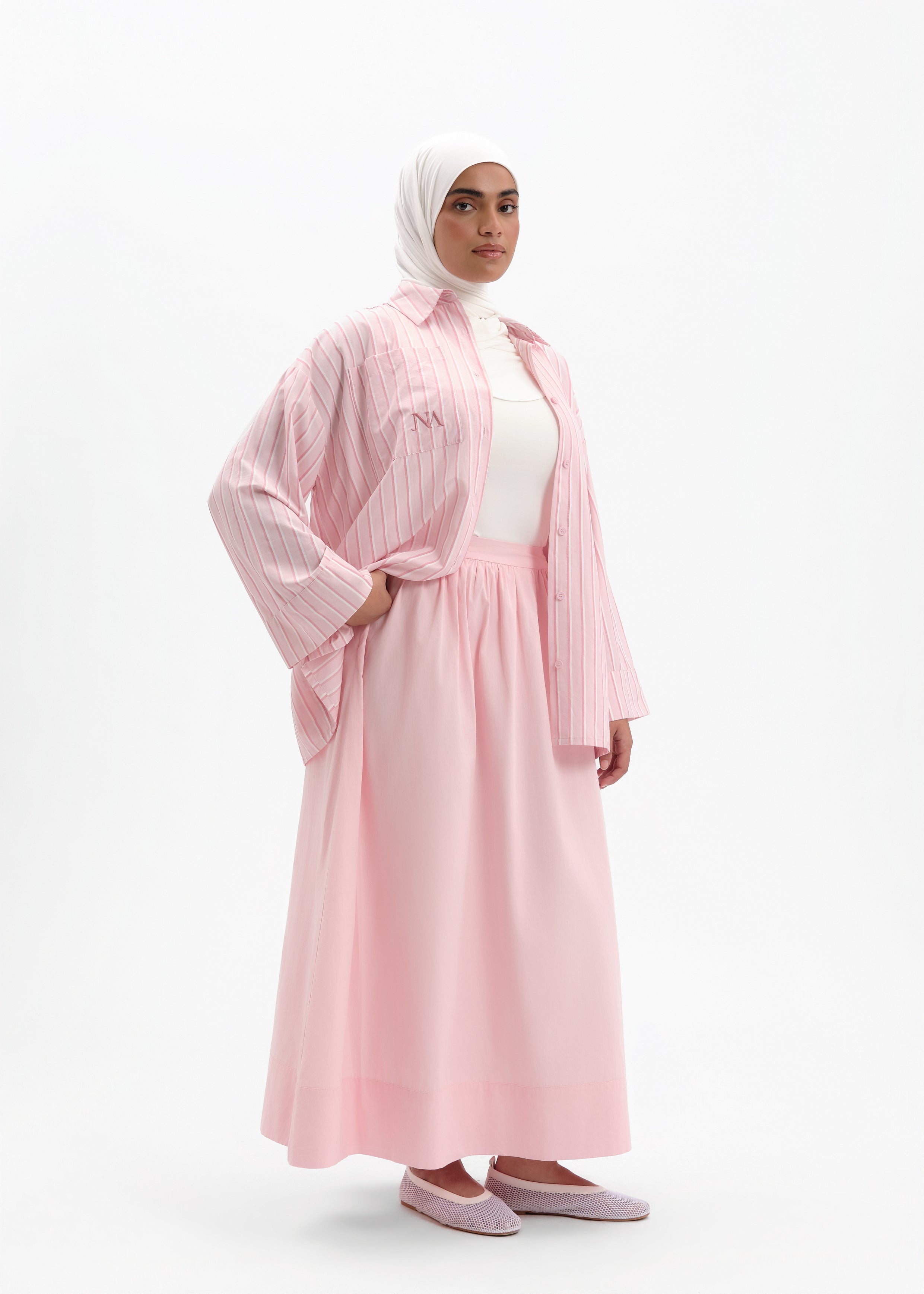 Oversized skirt summer pinky