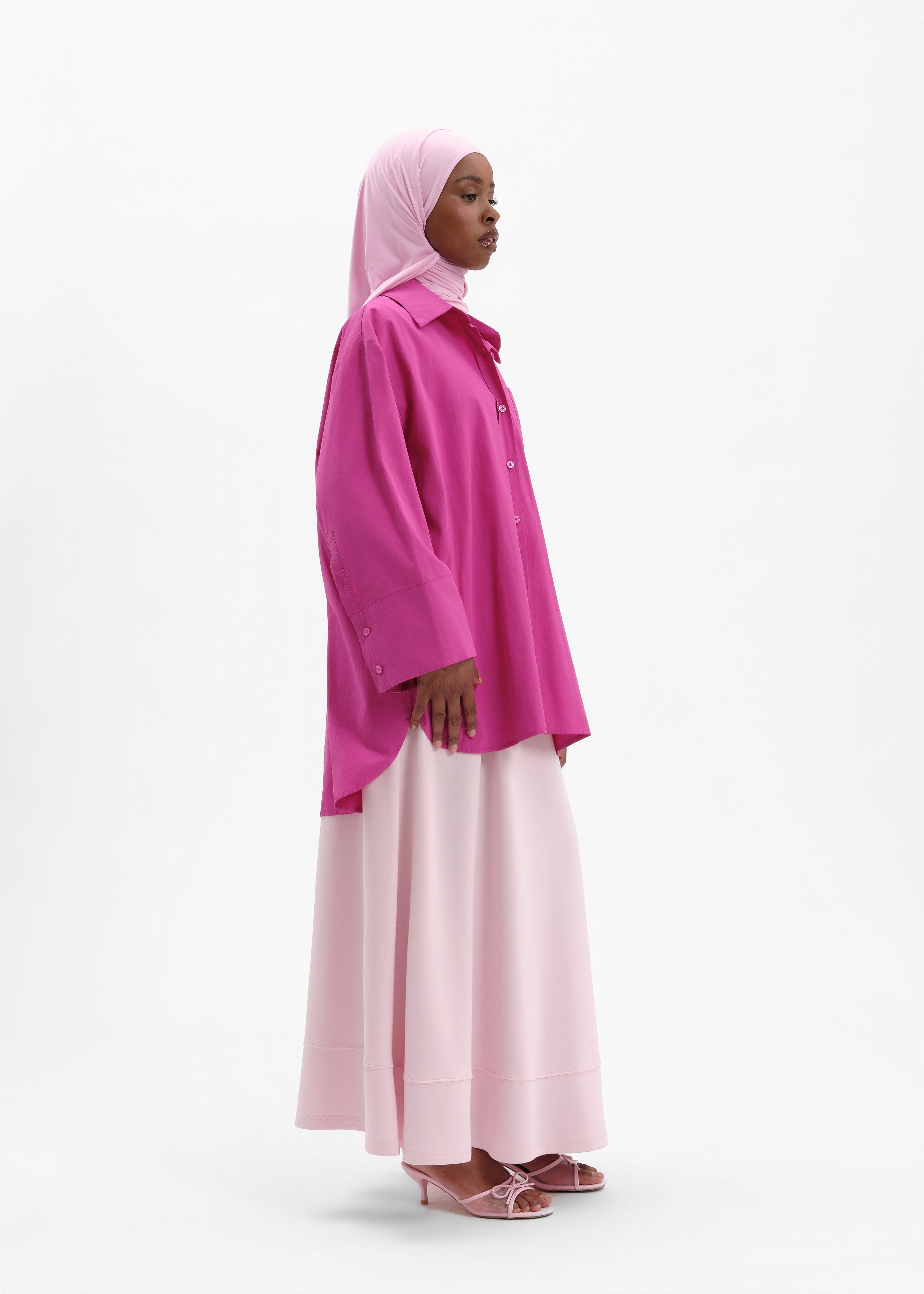 Fushia oversized shirt