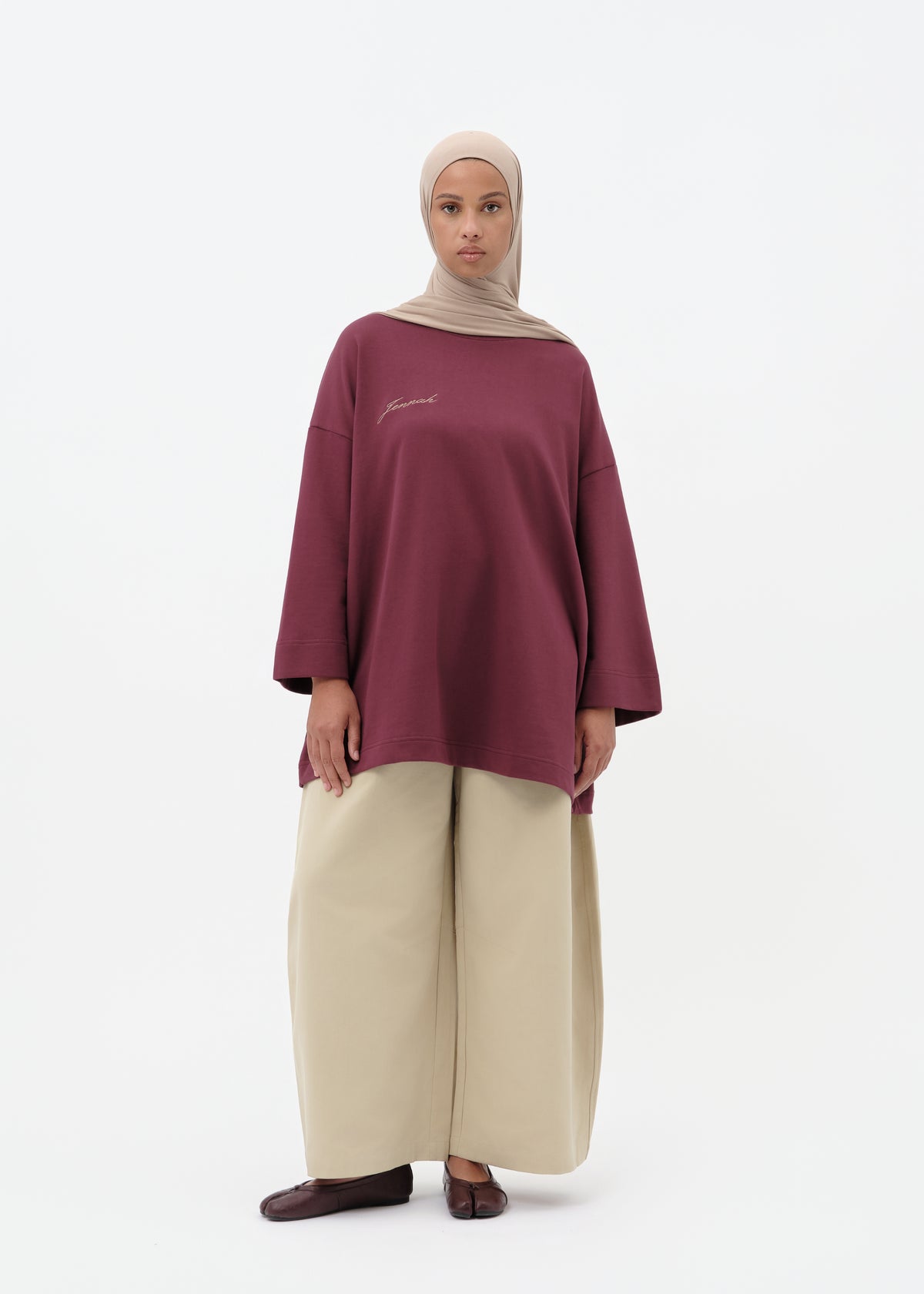 T-shirt oversize bordeaux