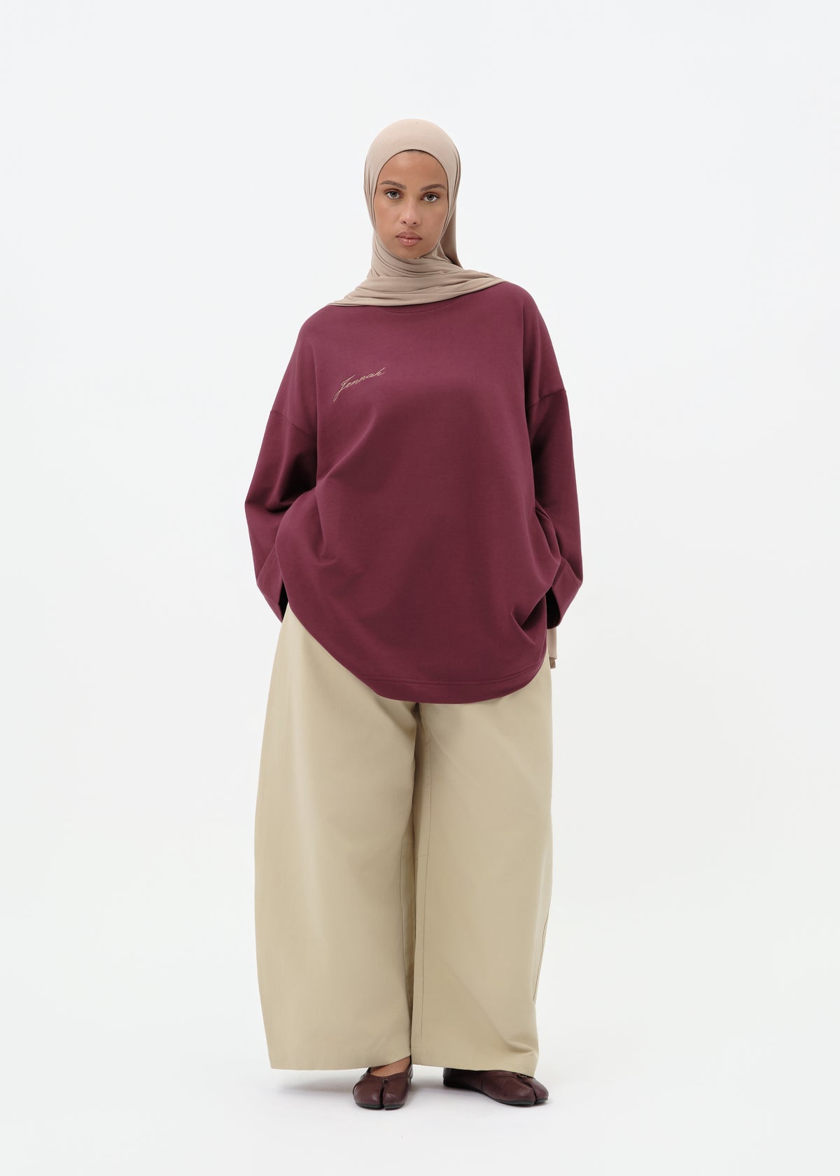 T-shirt oversize bordeaux