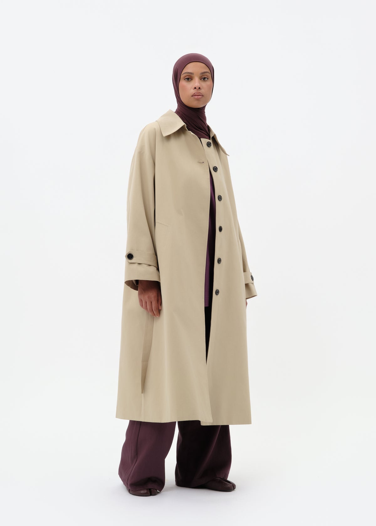 Trench oversize beige
