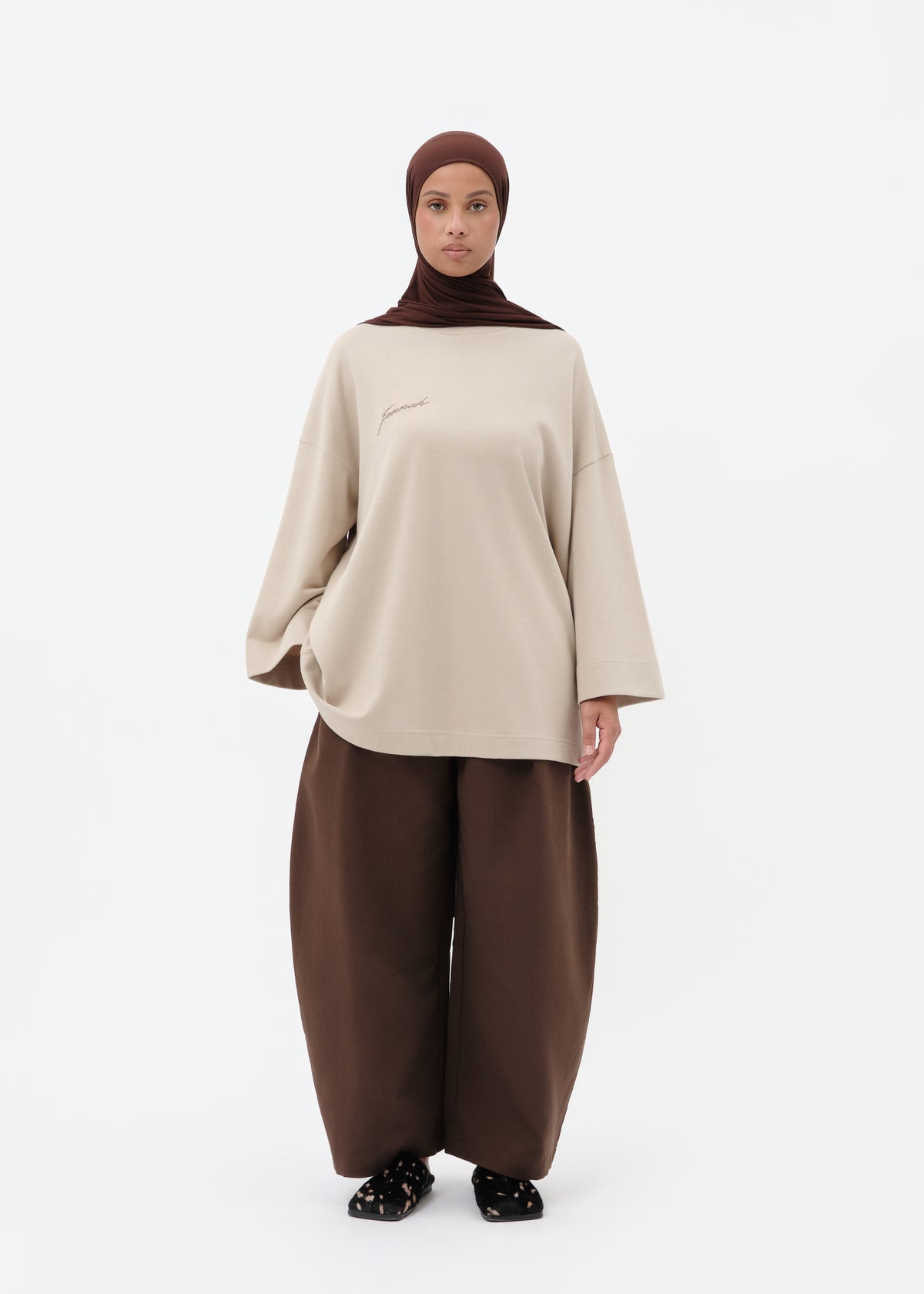 T-shirt oversize latte