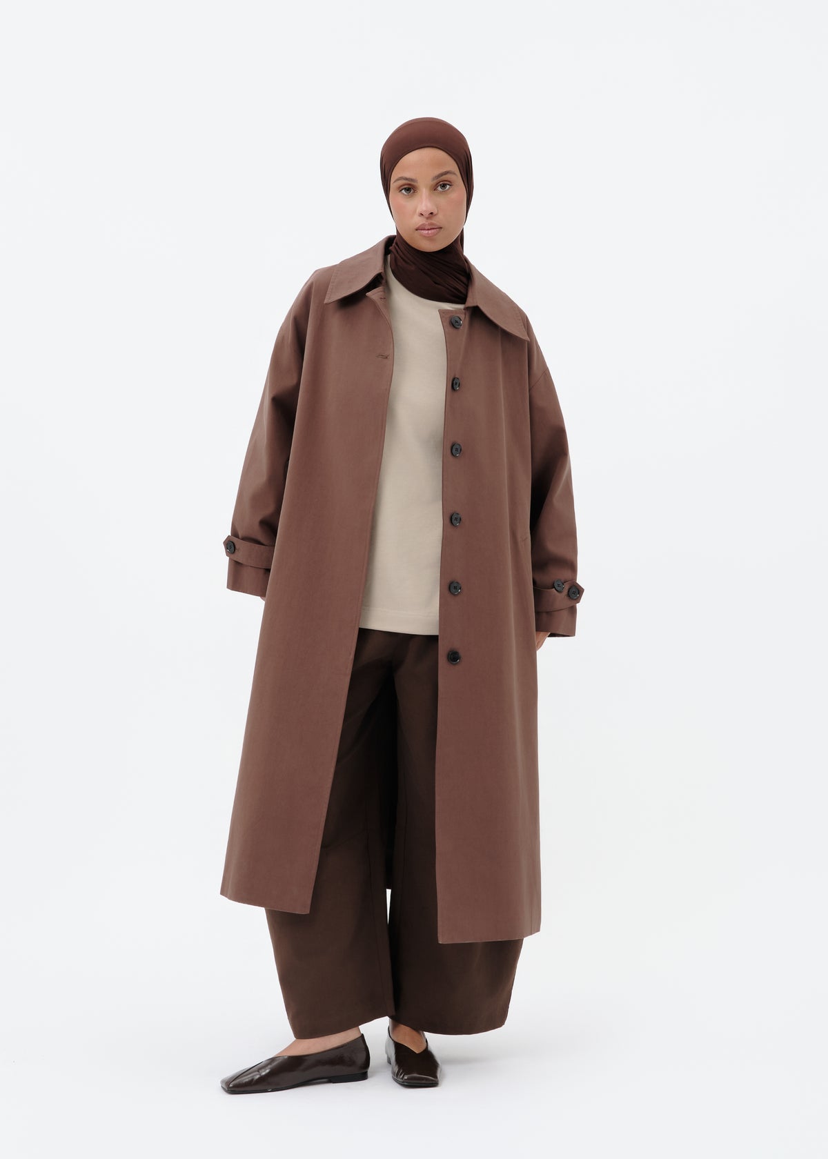 Trench oversize brown