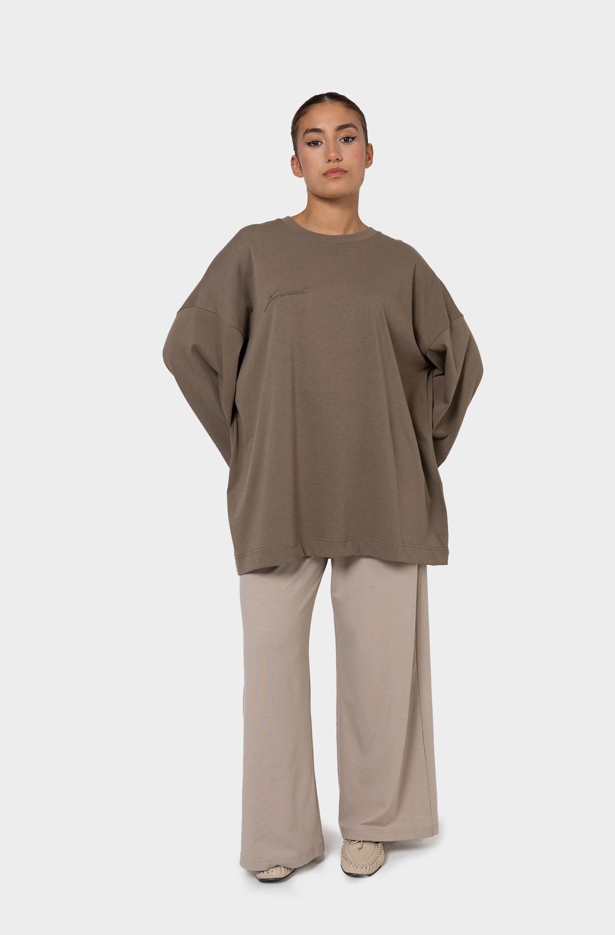 Taupe oversize t-shirt