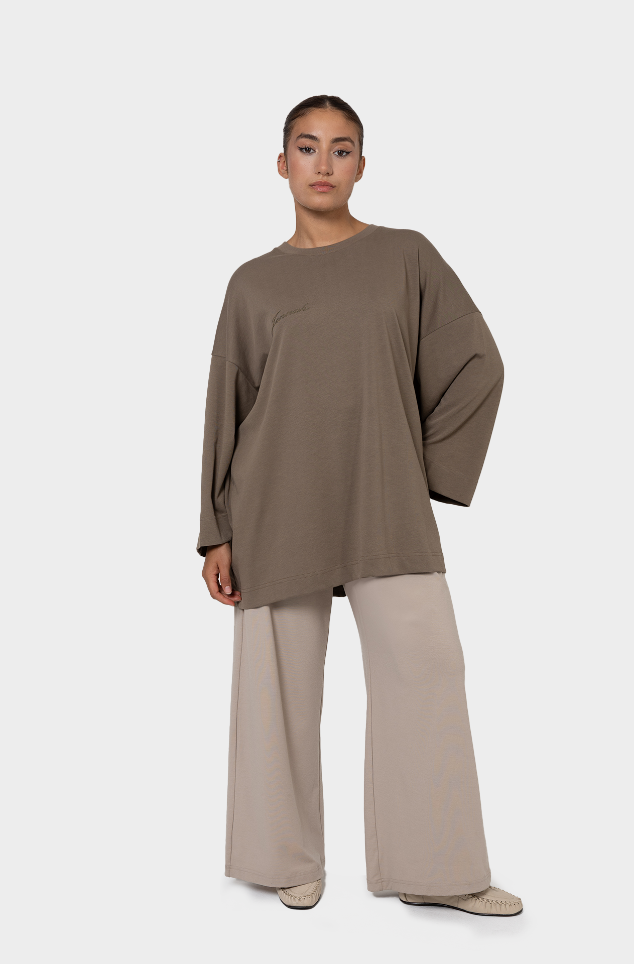 Taupe oversize t-shirt