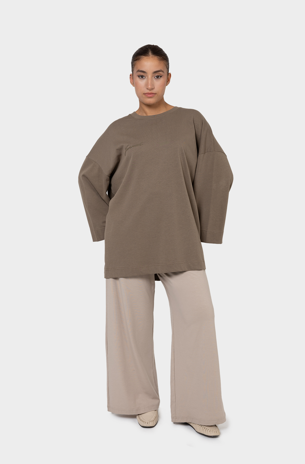 Taupe oversize t-shirt