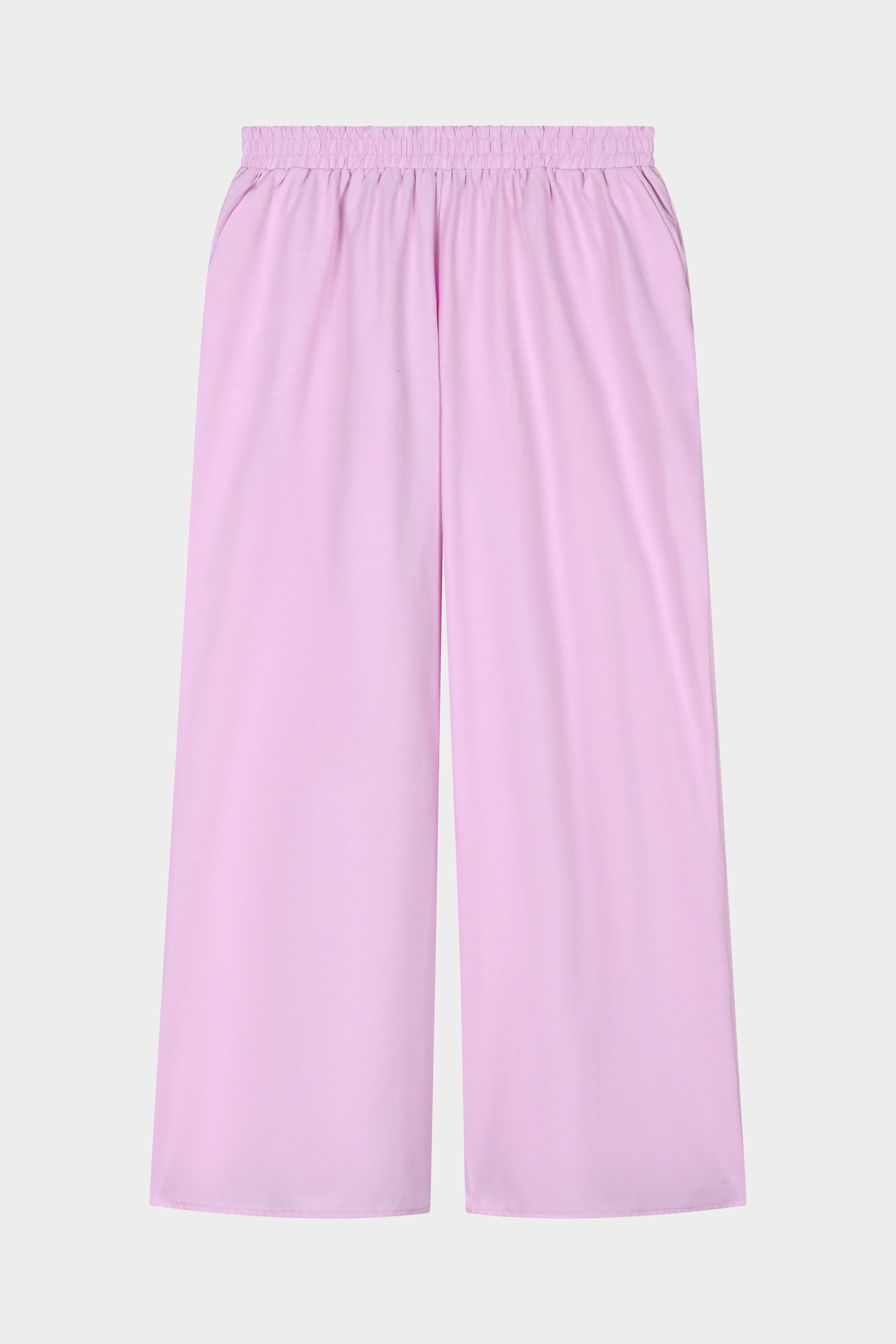 Pantalon oversize coton rose