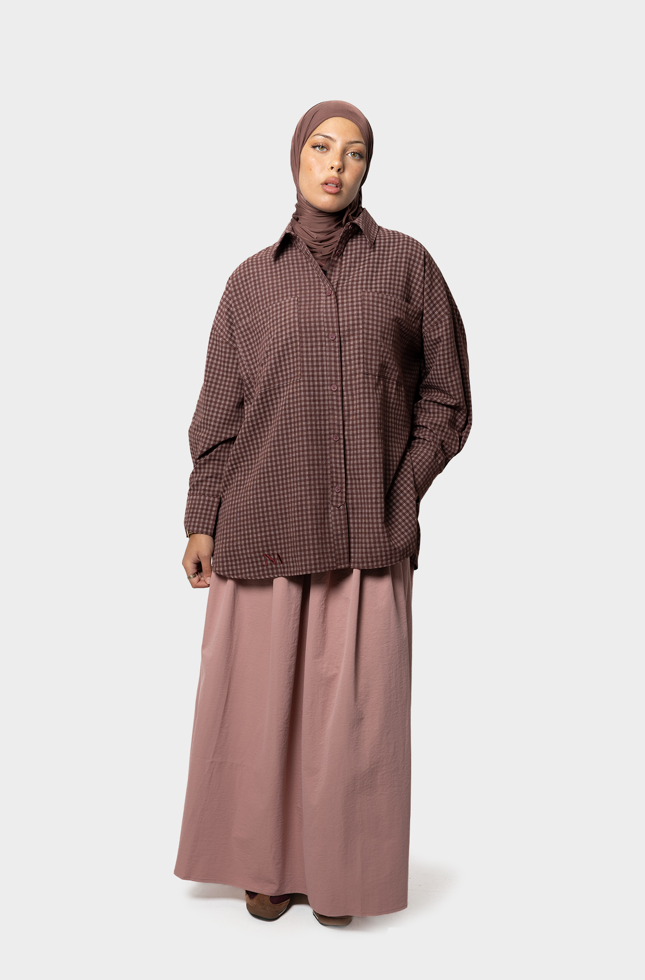 La chemise à carreaux burgundy