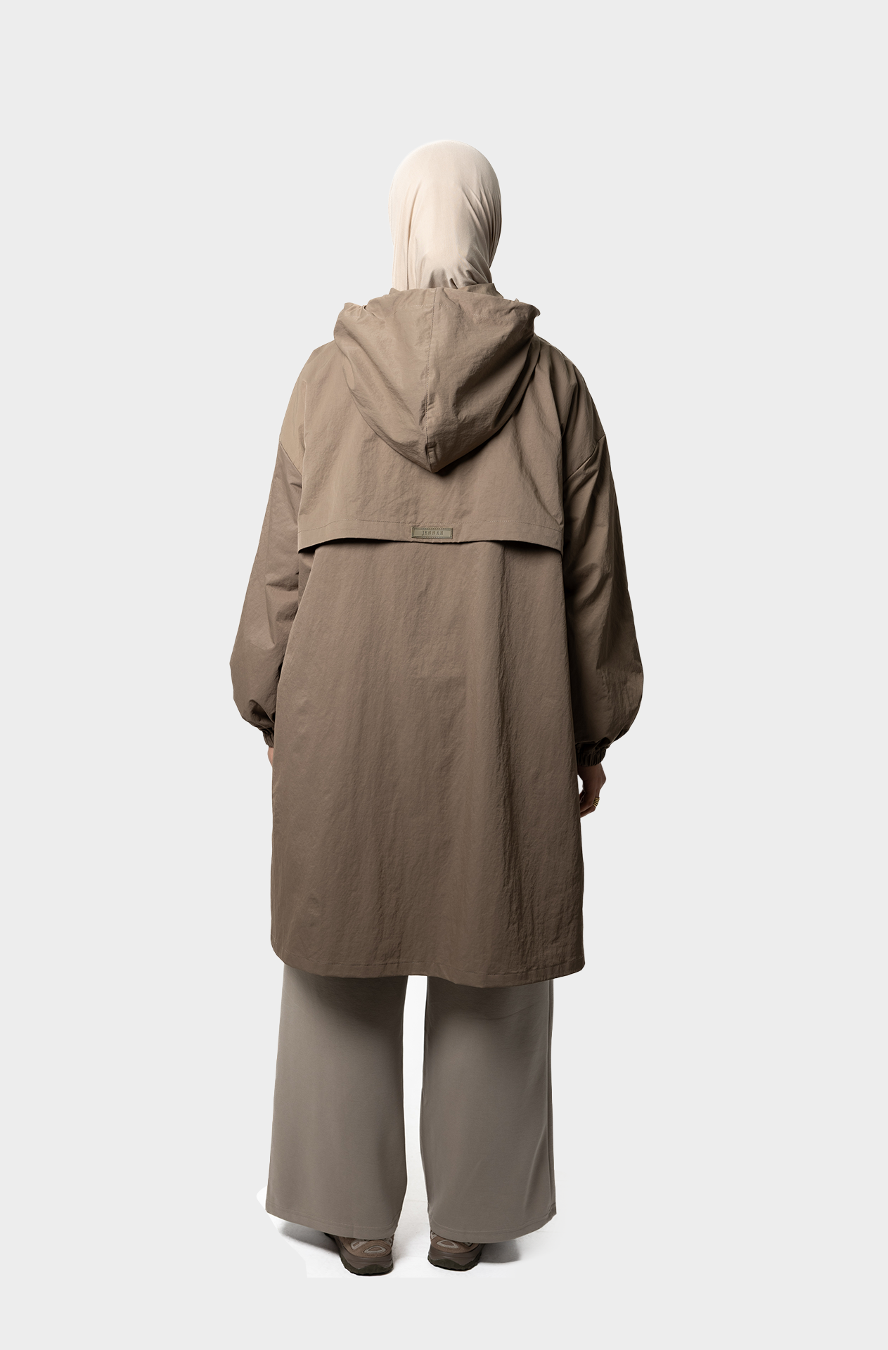 Taupe storm parka