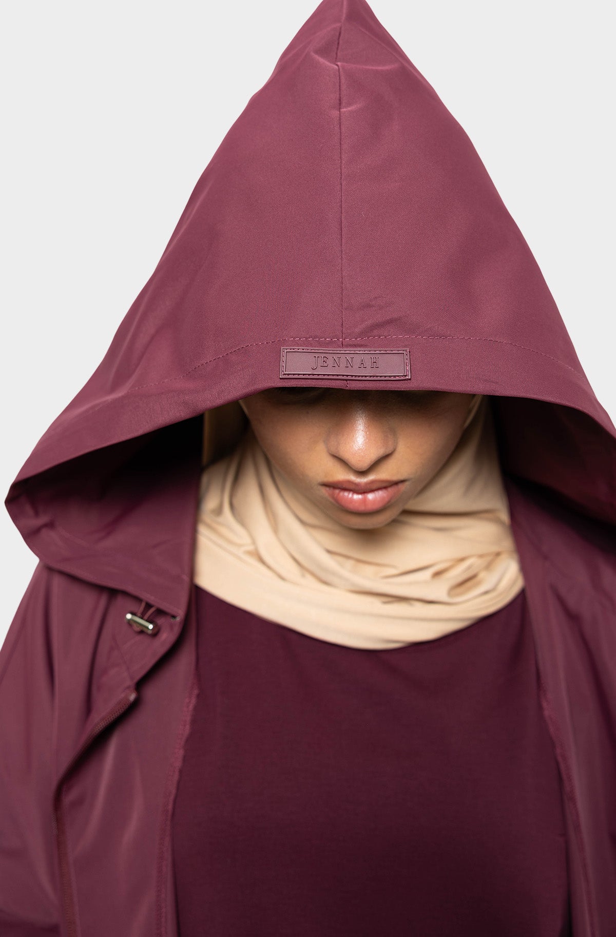 Hooded parka burgundy