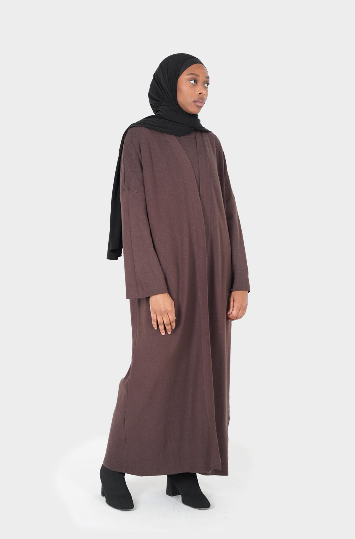 Ensemble robe et gilet JNA marron