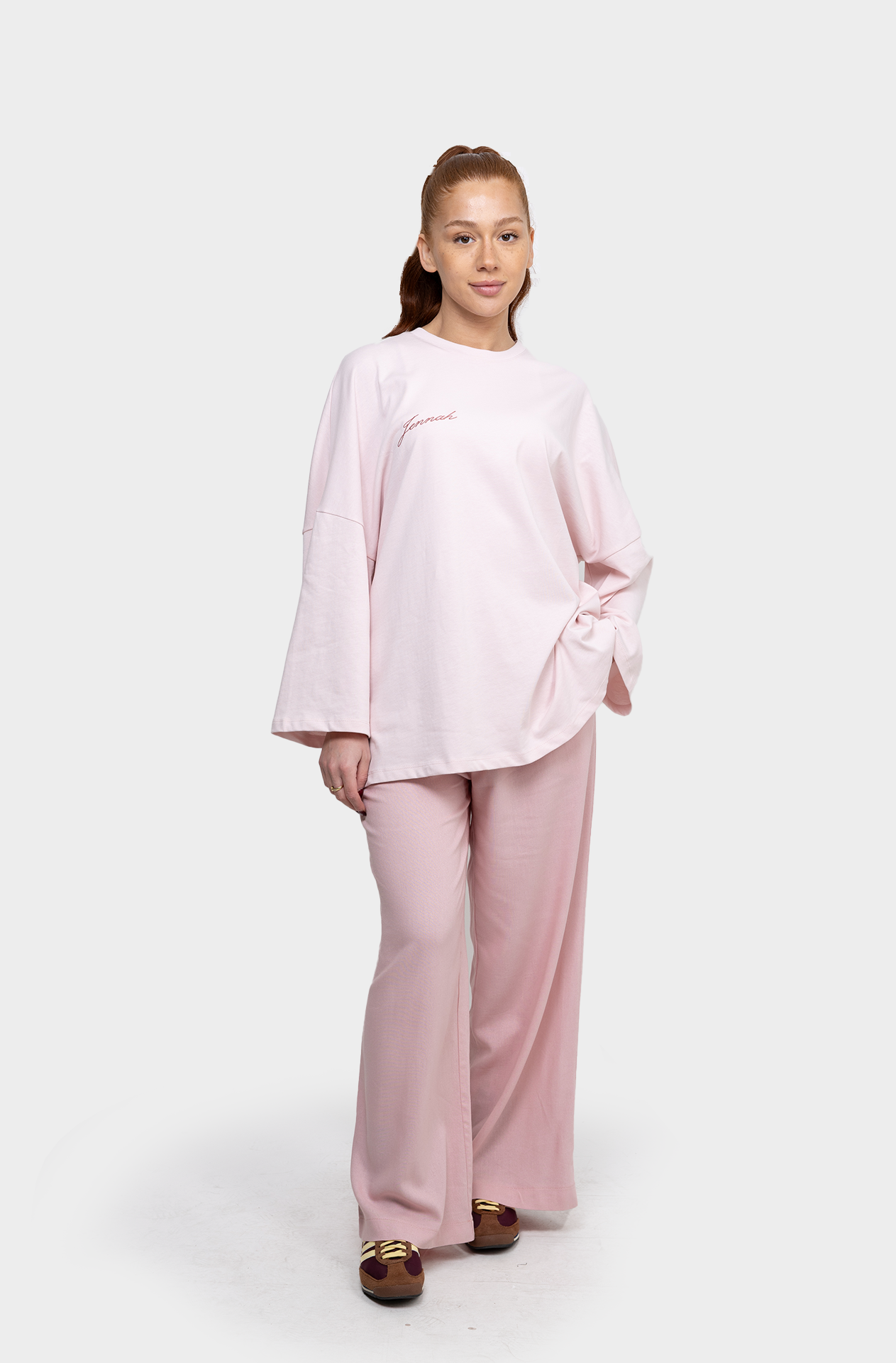 T-shirt oversize rose tendre