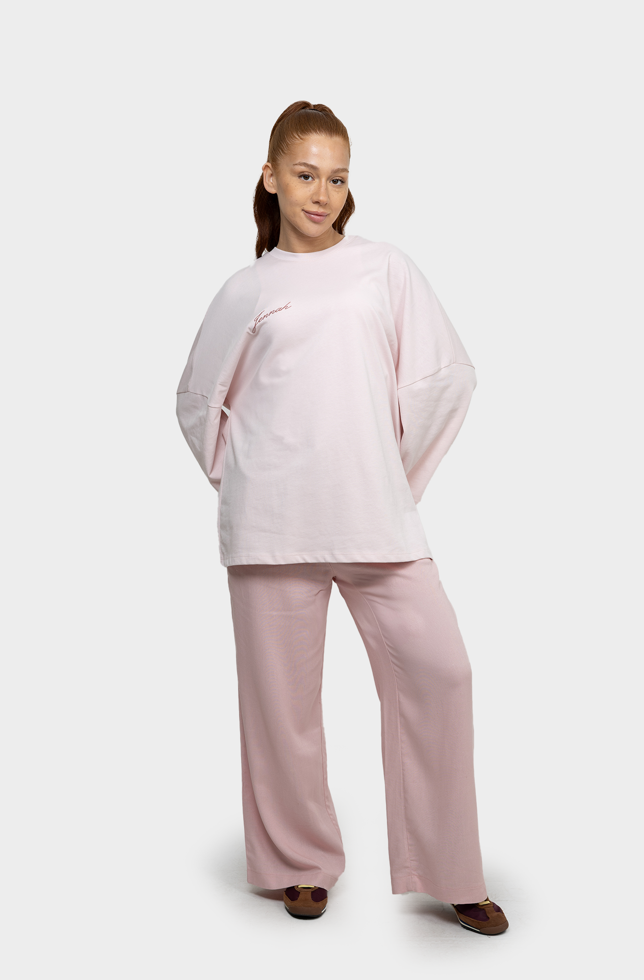 T-shirt oversize rose tendre