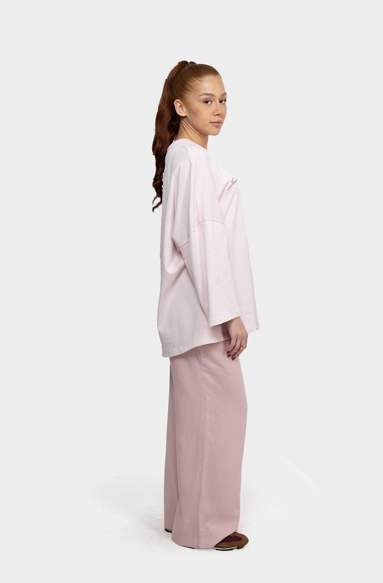 T-shirt oversize rose tendre