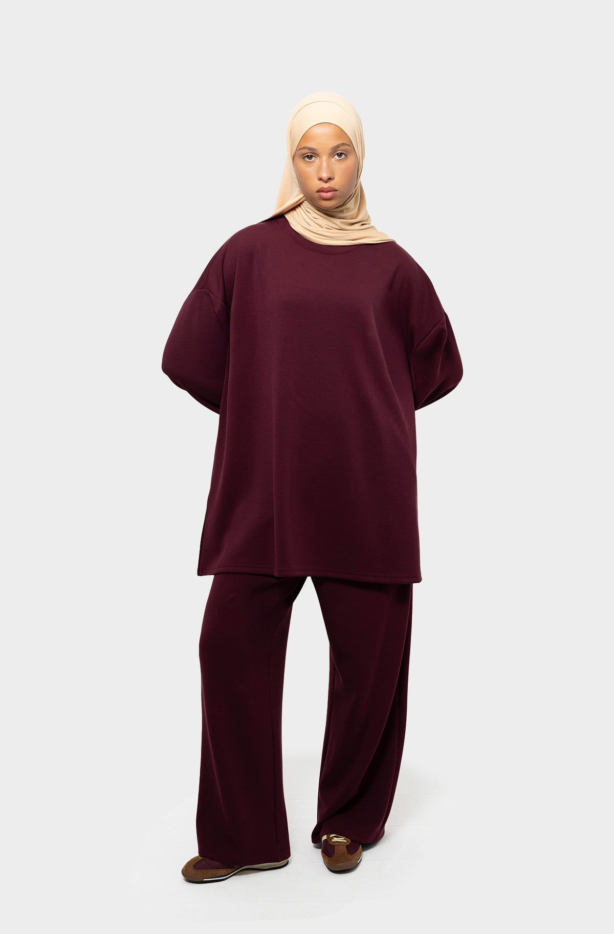 T-shirt modal burgundy