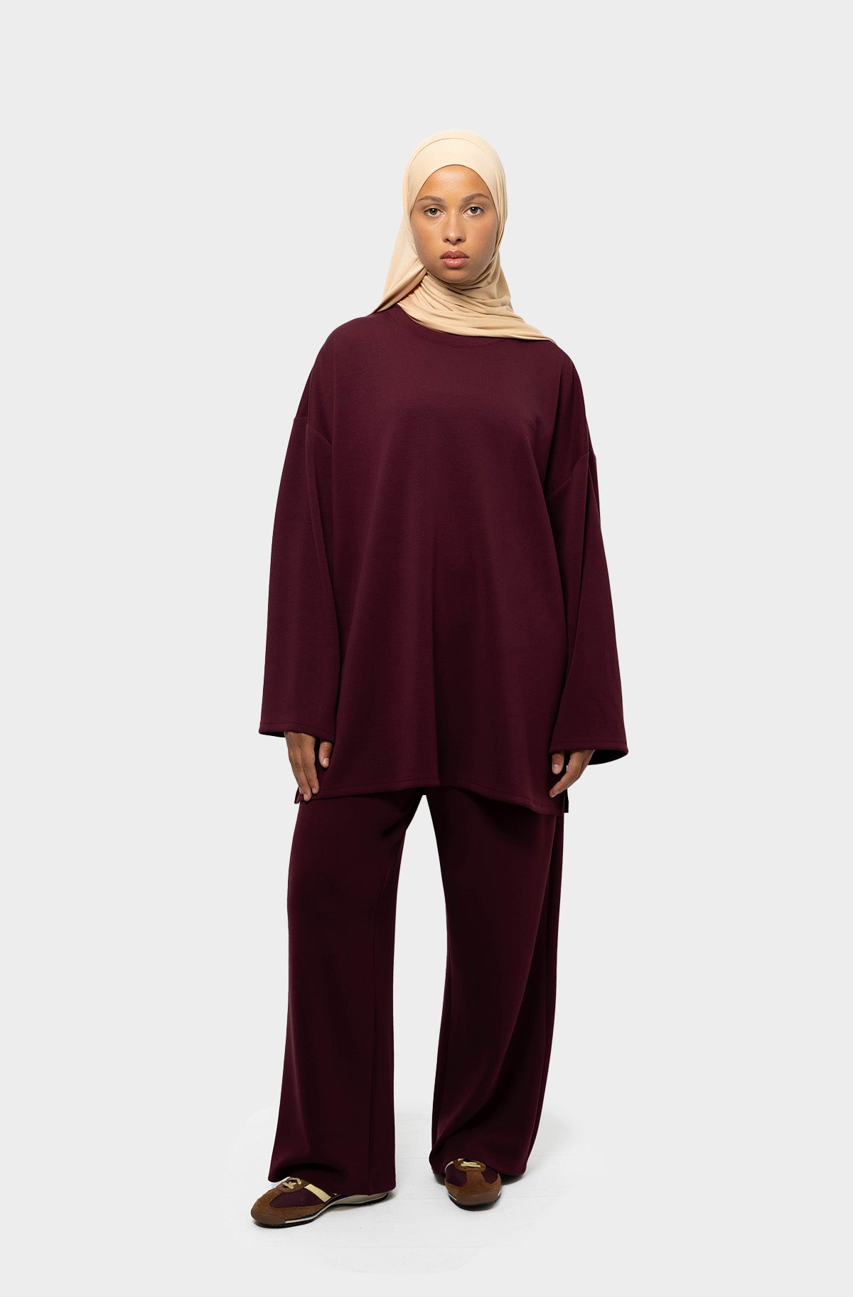 T-shirt modal burgundy